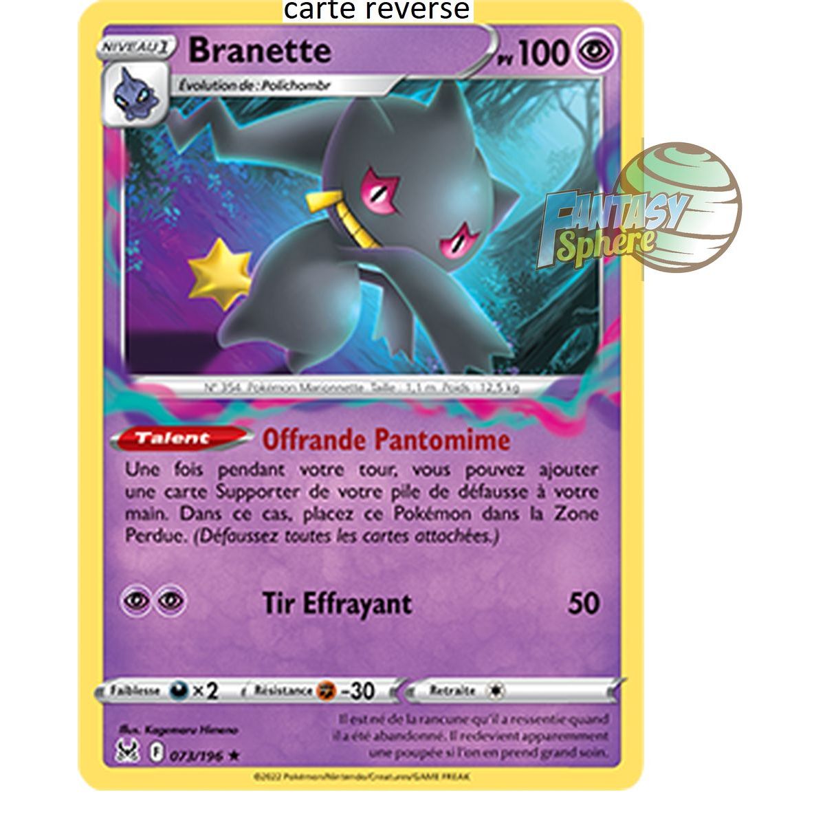 Item Branette - Reverse 73/196_R - Epee et Bouclier 11 Origine Perdue