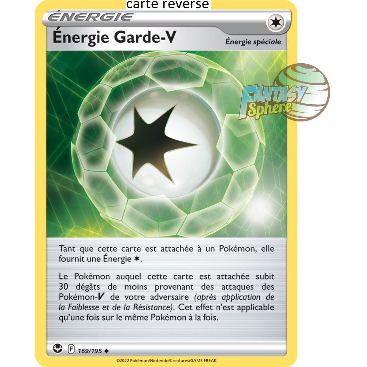 Item Énergie Garde-V - Reverse 169/195 - Epee et Bouclier 12 Tempete Argentée