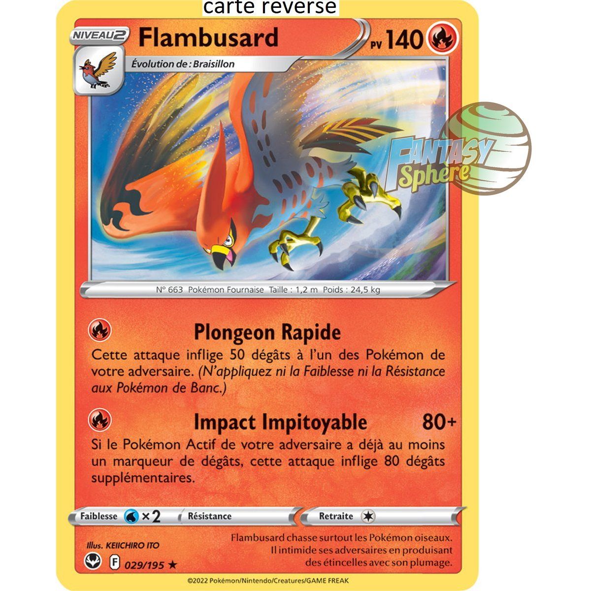 Item Flambusard - Reverse 29/195 - Epee et Bouclier 12 Tempete Argentée