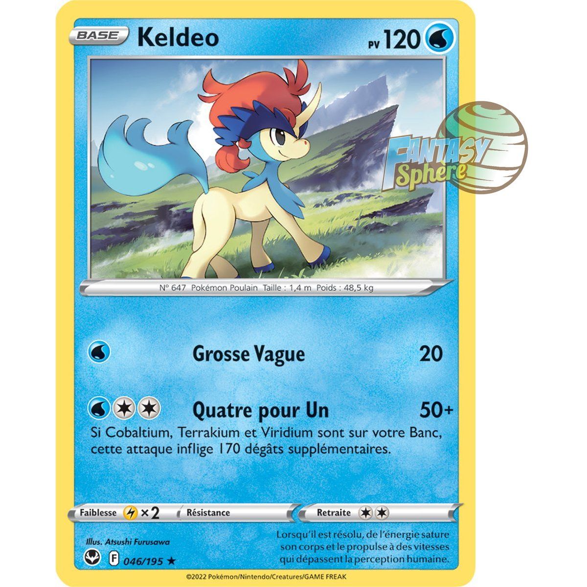 Item Keldeo - Rare 46/195 - Epee et Bouclier 12 Tempete Argentée