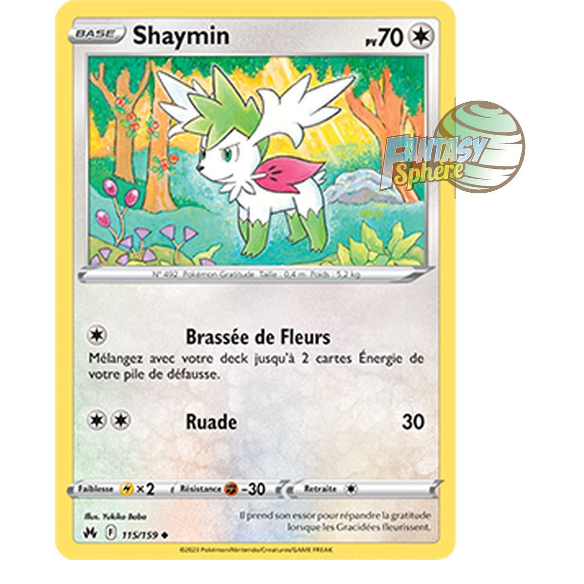 Shaymin - Peu Commune 115/159 - Epee et Bouclier 12.5 Zenith Supreme