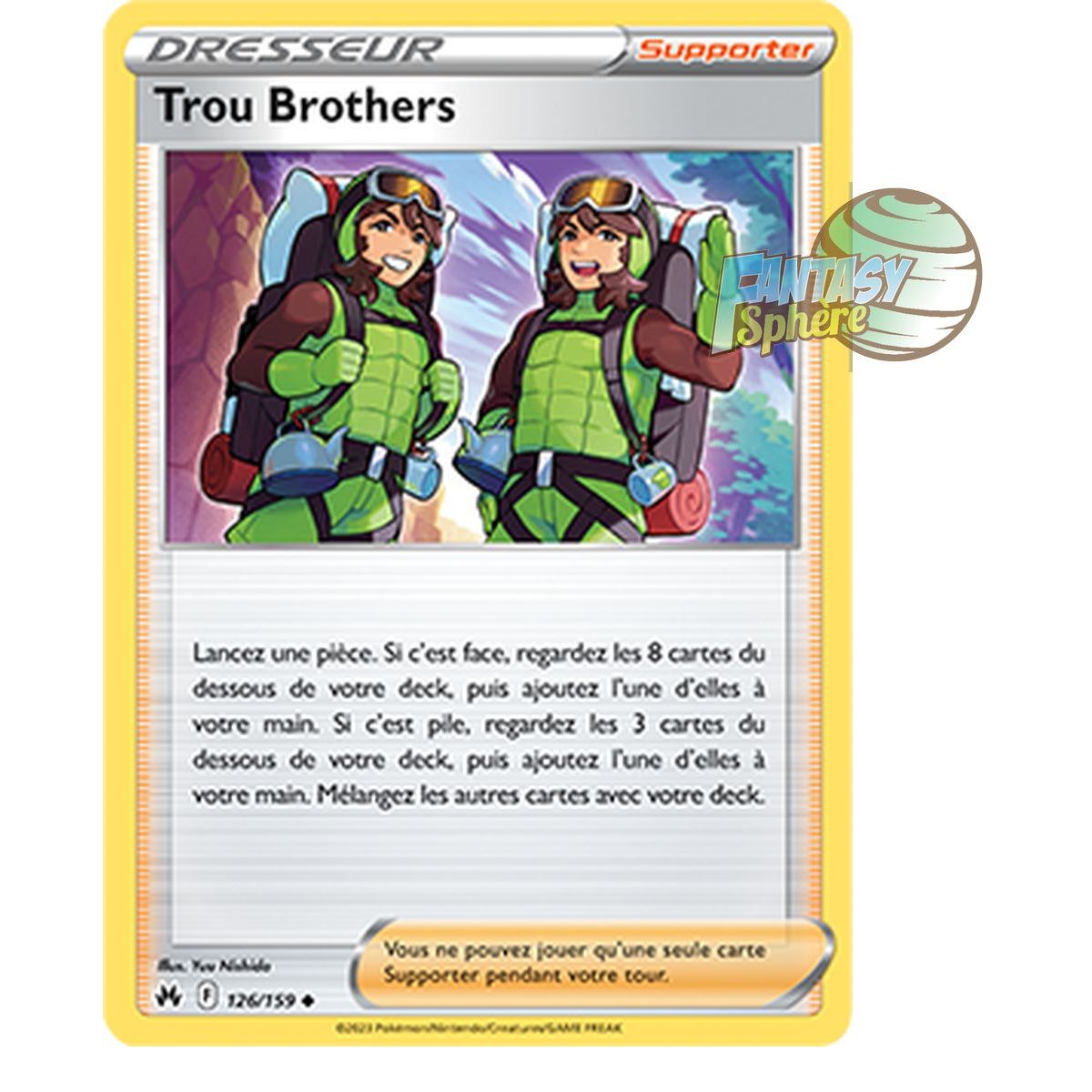 Item Trou Brothers - Peu Commune 126/159 - Epee et Bouclier 12.5 Zenith Supreme