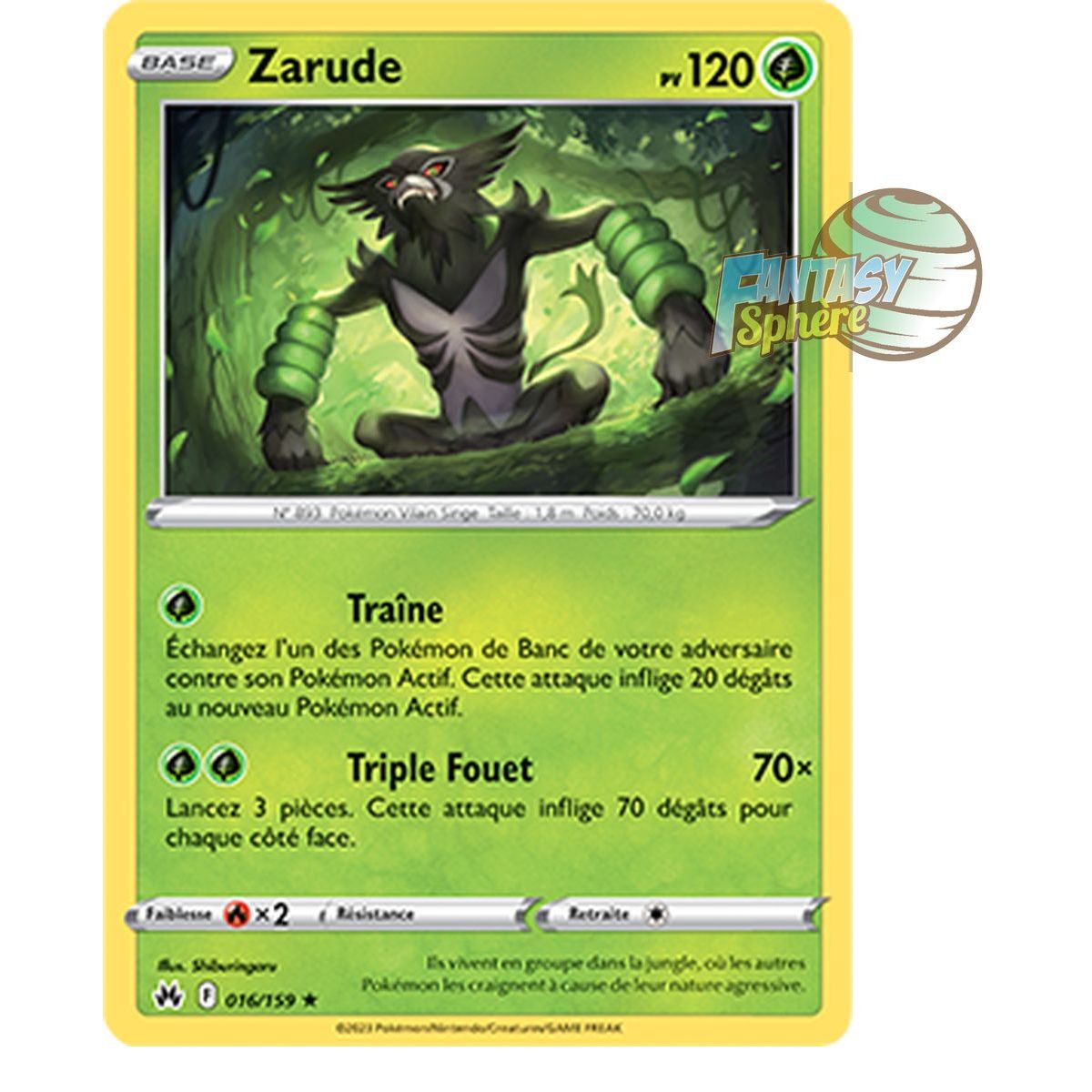 Item Zarude - Holo Rare 16/159 - Epee et Bouclier 12.5 Zenith Supreme
