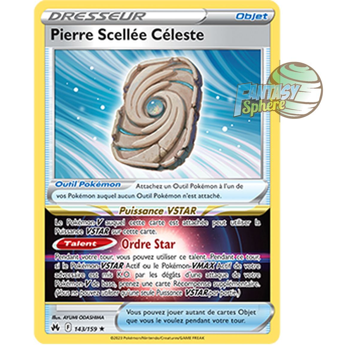Item Pierre Scellée Céleste - Holo Rare 143/159 - Epee et Bouclier 12.5 Zenith Supreme