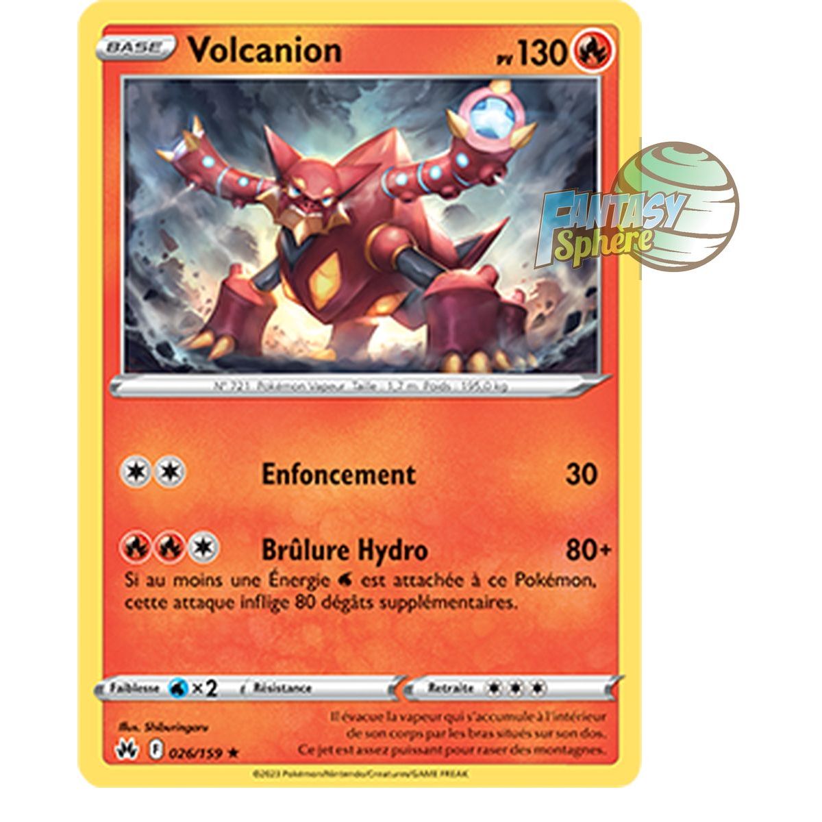 Item Volcanion - Reverse 26/159 - Epee et Bouclier 12.5 Zenith Supreme