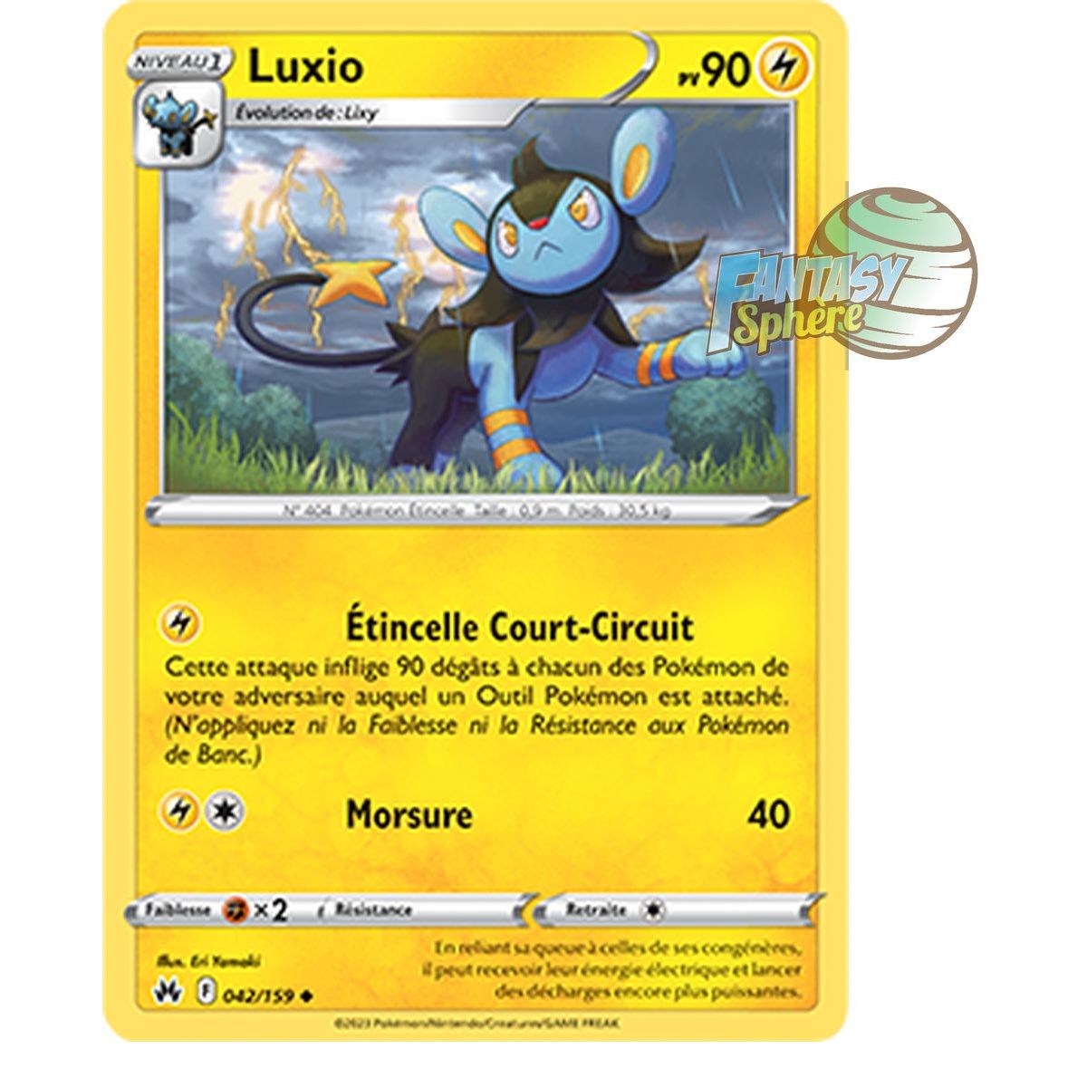 Item Luxio - Reverse 42/159 - Epee et Bouclier 12.5 Zenith Supreme