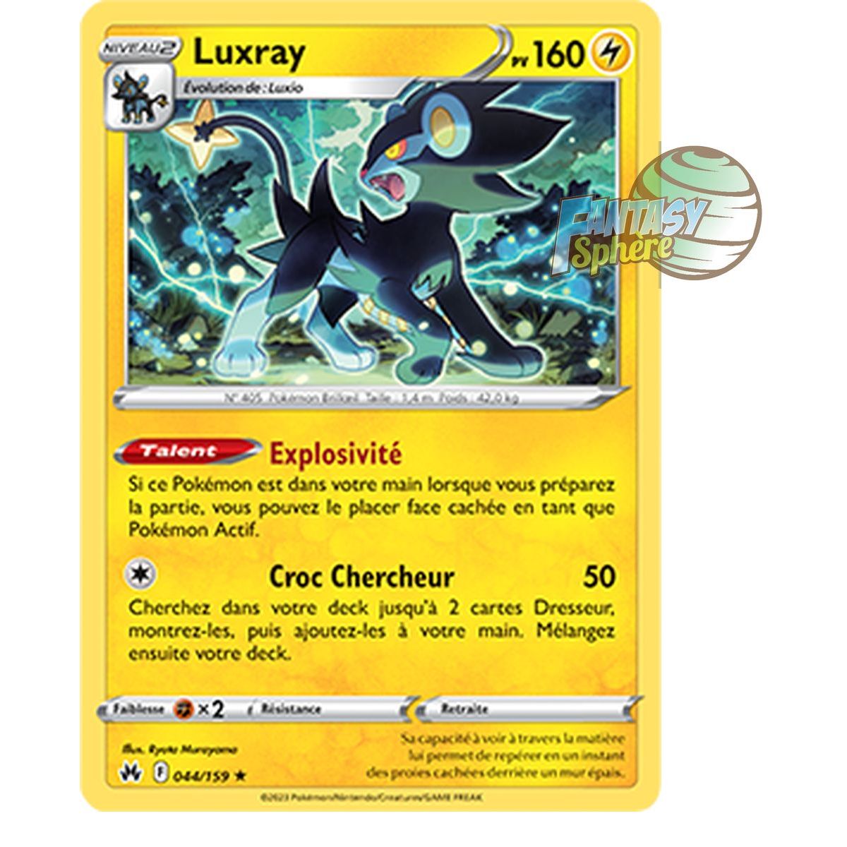 Item Luxray - Reverse 44/159 - Epee et Bouclier 12.5 Zenith Supreme