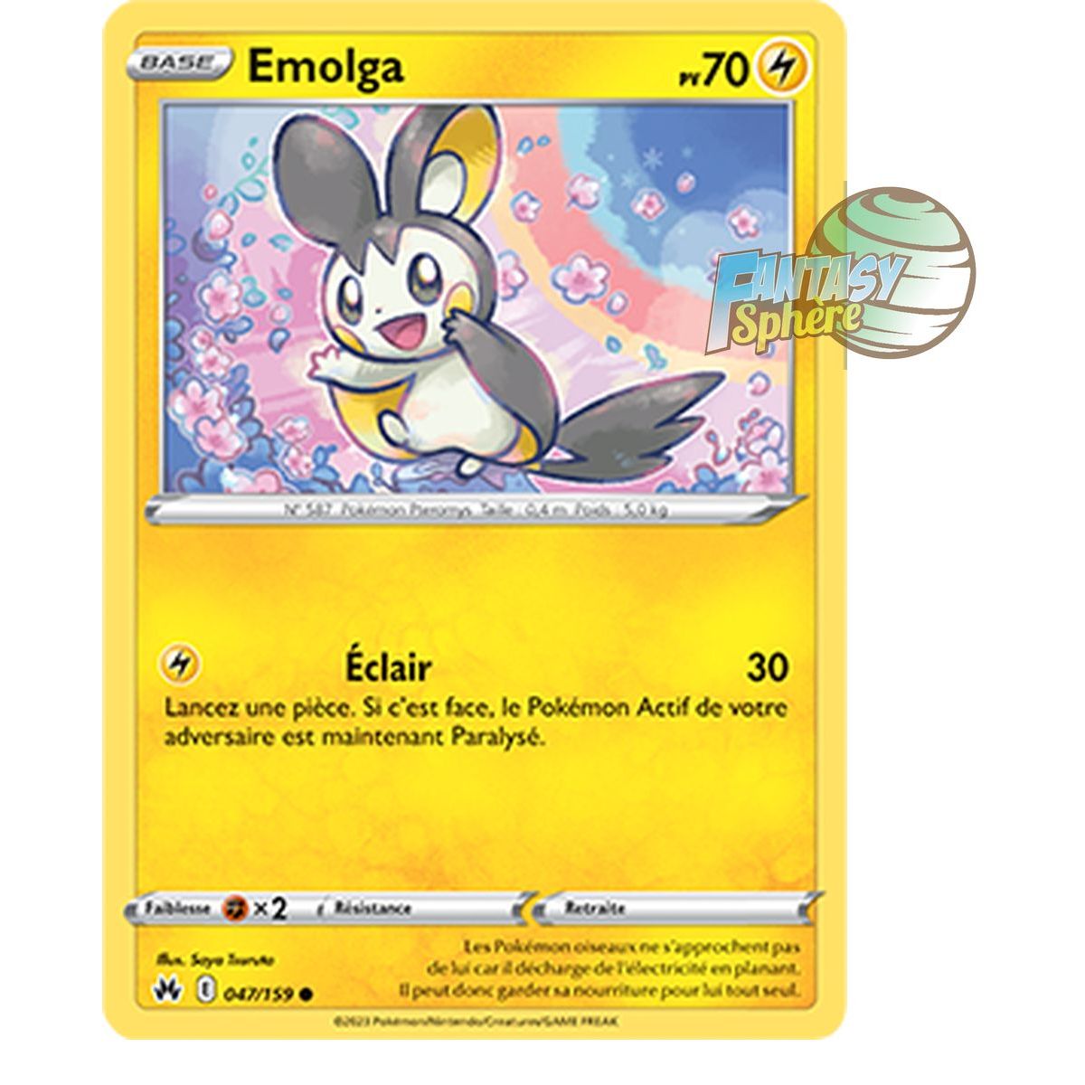 Item Emolga - Reverse 47/159 - Epee et Bouclier 12.5 Zenith Supreme