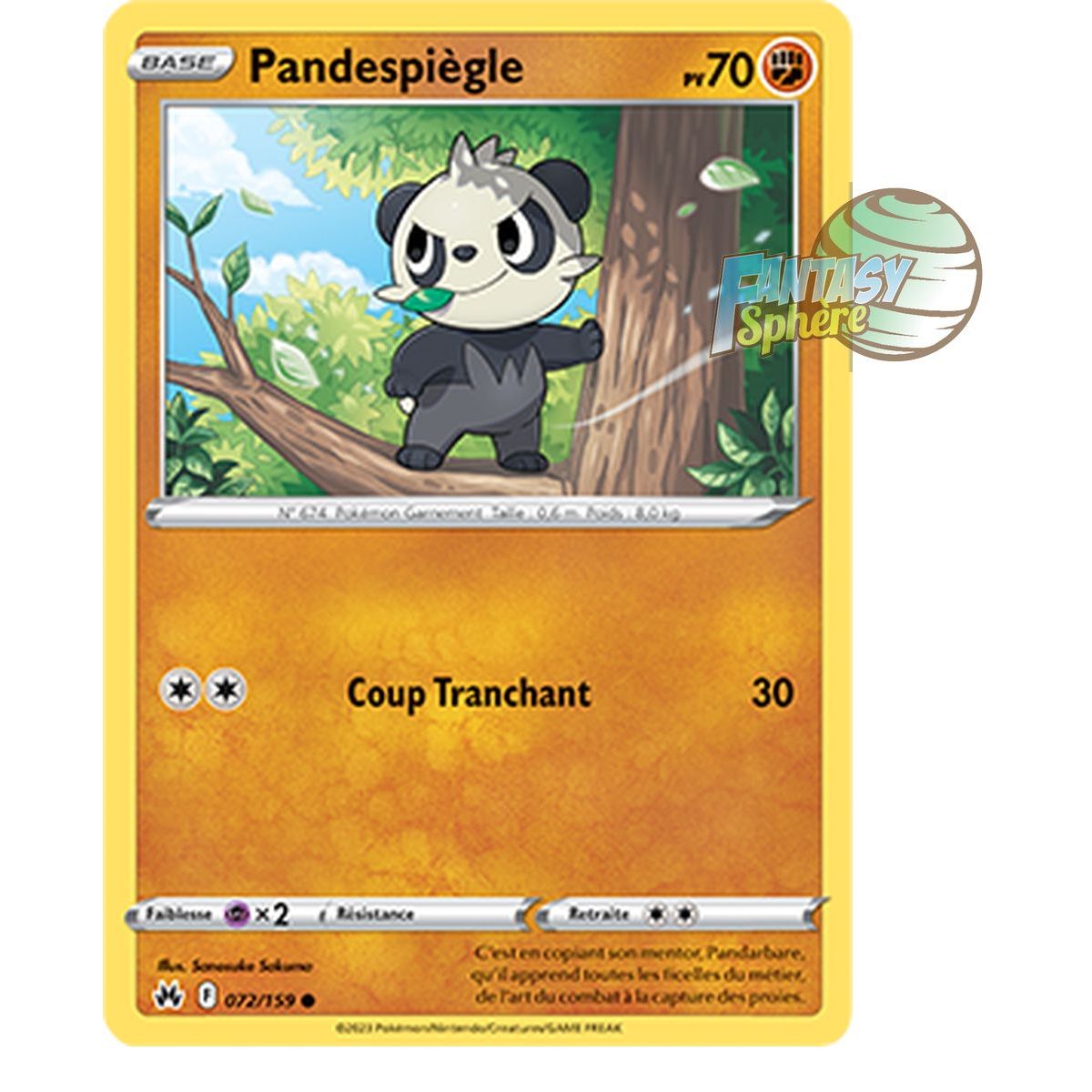 Pandespiègle - Reverse 72/159 - Epee et Bouclier 12.5 Zenith Supreme