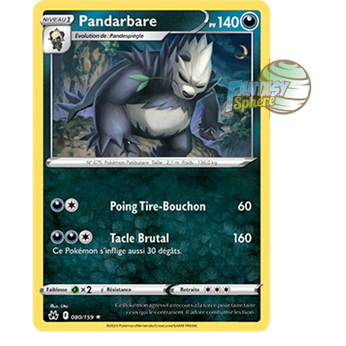 Pandarbare - Reverse 80/159 - Epee et Bouclier 12.5 Zenith Supreme