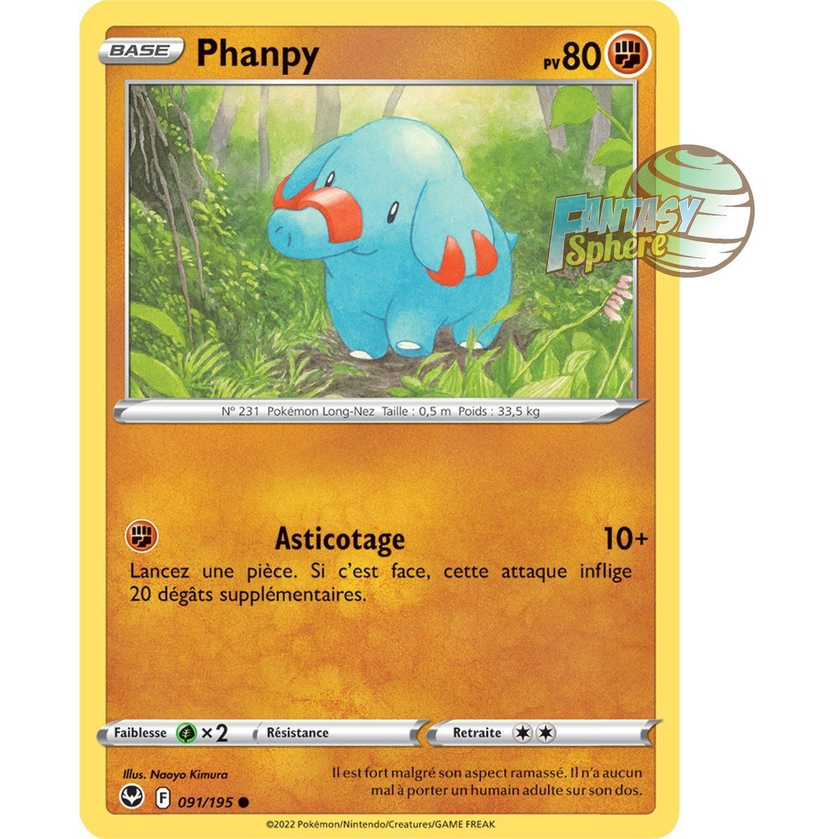 Item Phanpy - Commune 91/195 - Epee et Bouclier 12 Tempete Argentée