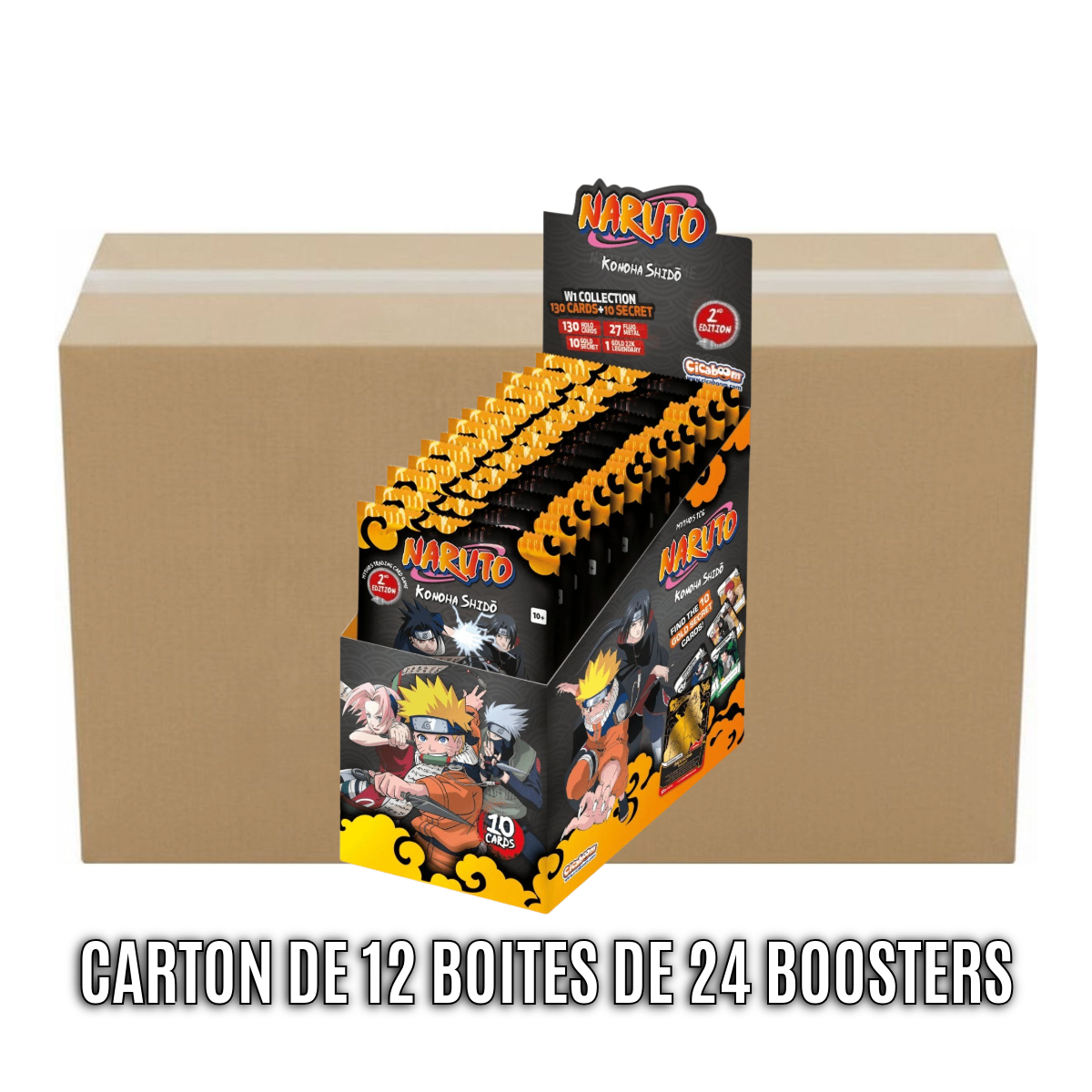 (ED2) Carton de 12 Boites de Boosters - Konoha Shido - Naruto Mythos TCG - 2nd Edition - FR