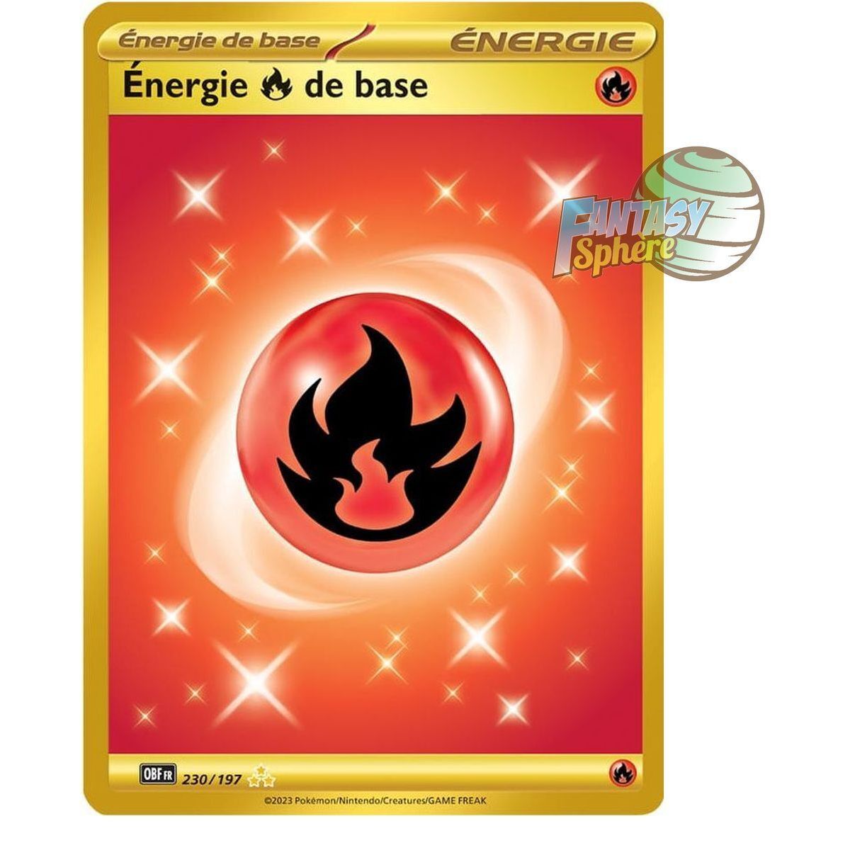 Item Energie Feu De Base - Hyper Rare 230/197 - Ecarlate et Violet Flammes Obsidiennes
