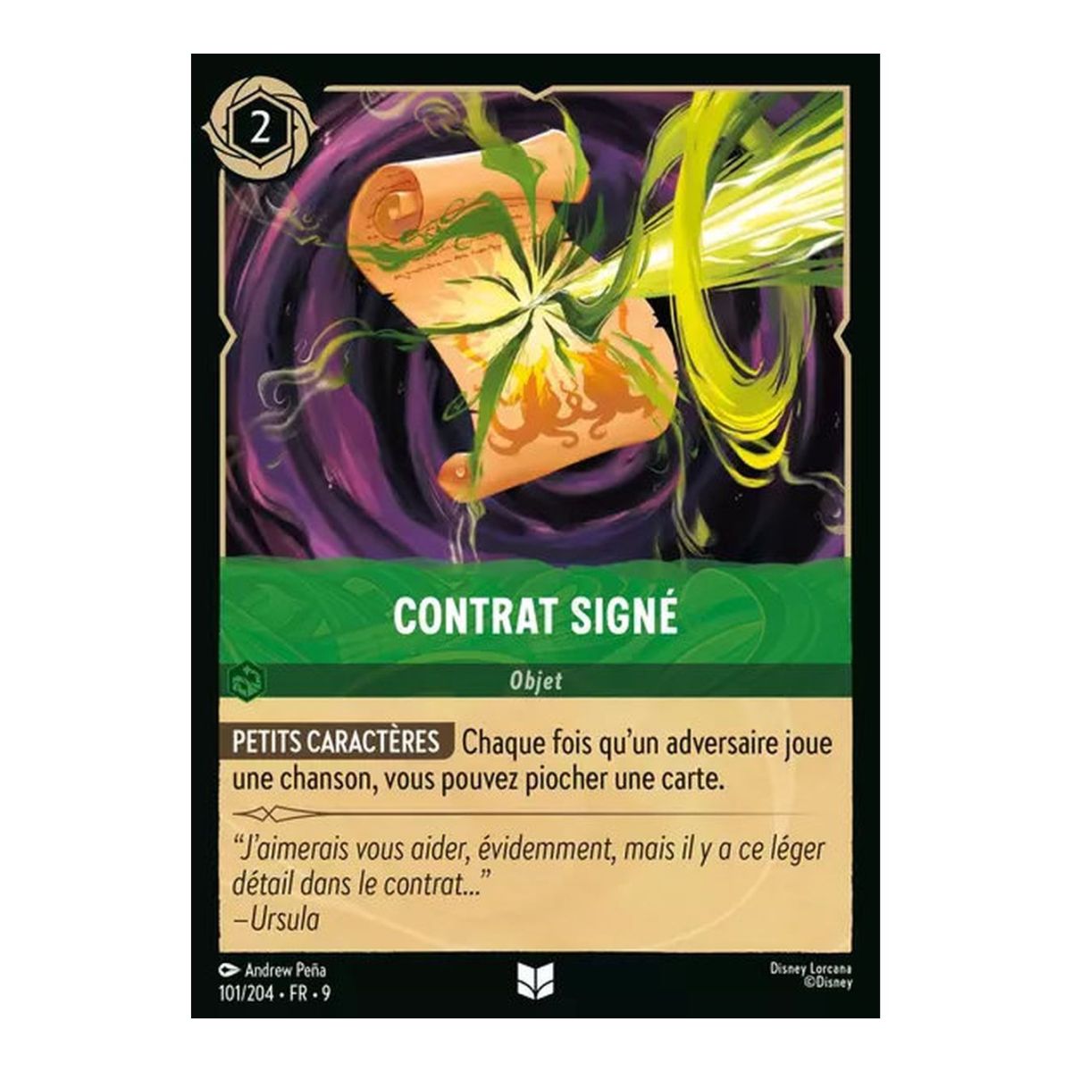 Contrat signé - 101/204 - FAB - Fabuleux - Peu Commune - Français