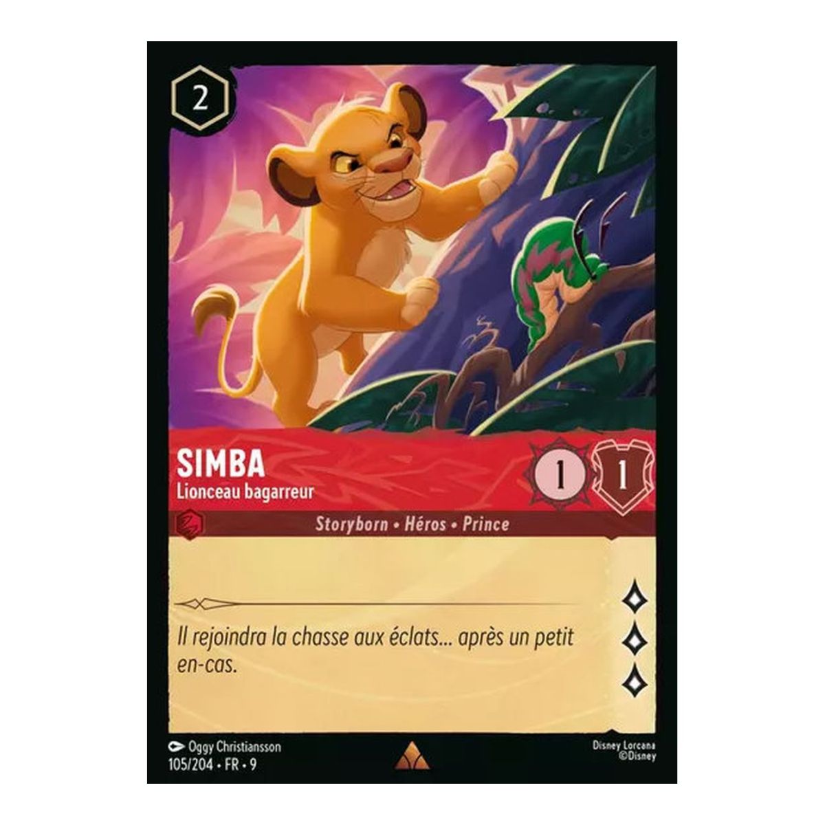 Simba, Lionceau bagarreur - 105/204 - FAB - Fabuleux - Brillante - Premium - Français