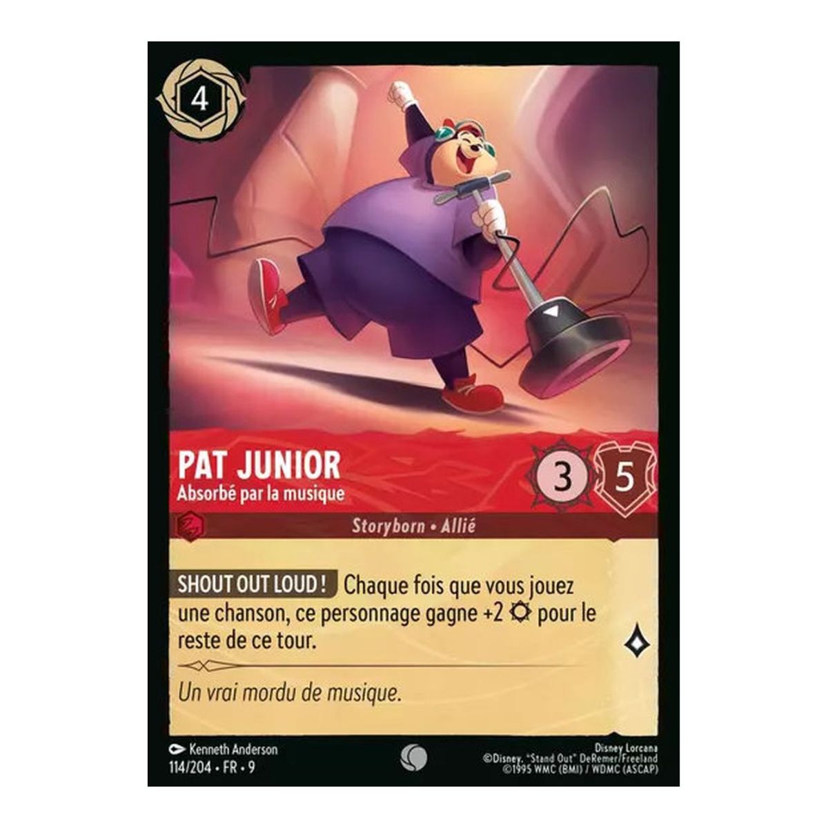 Item Pat Junior, Absorbé par la musique - 114/204 - FAB - Fabuleux - Brillante - Premium - Français