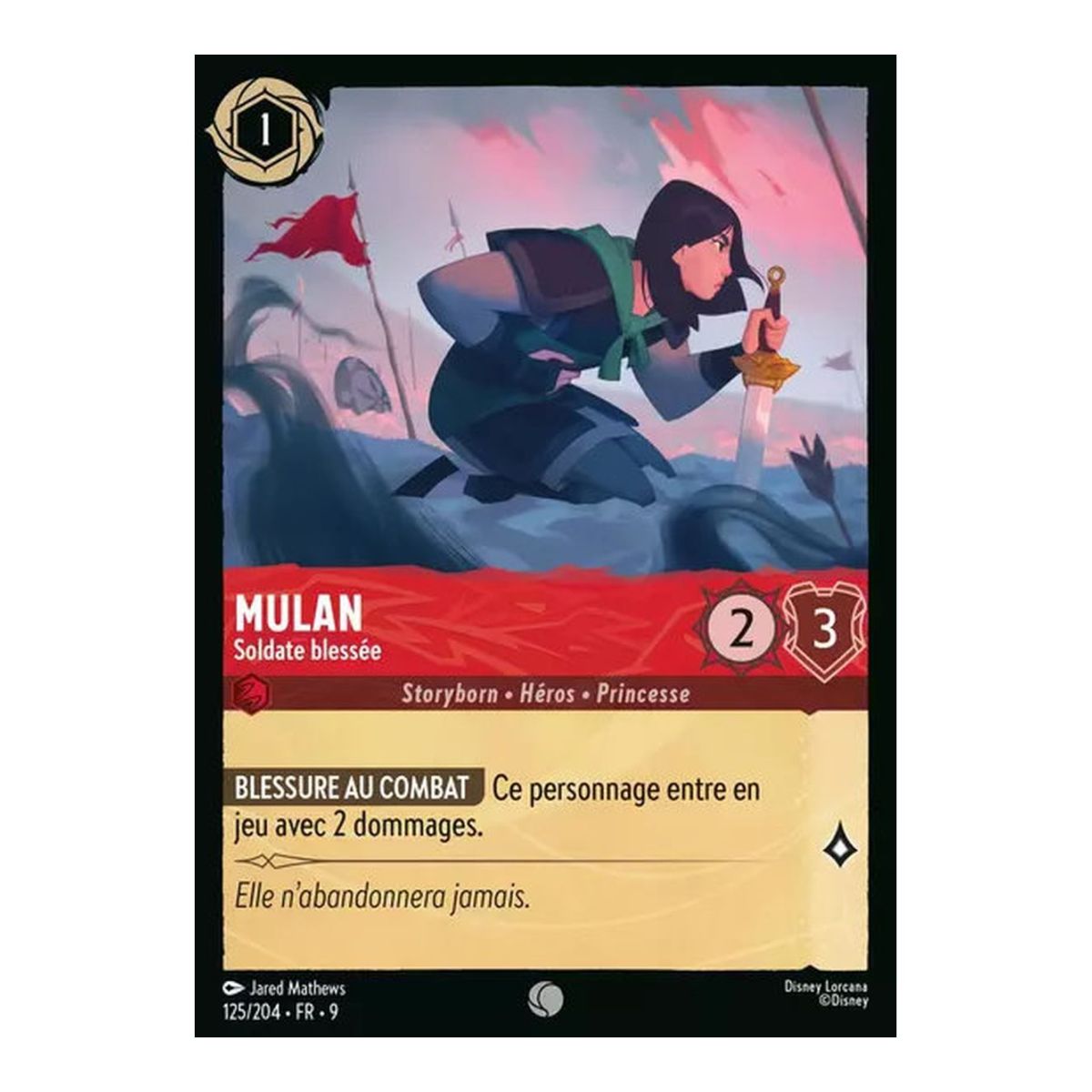 Mulan, Soldate blessée - 125/204 - FAB - Fabuleux - Brillante - Premium - Français