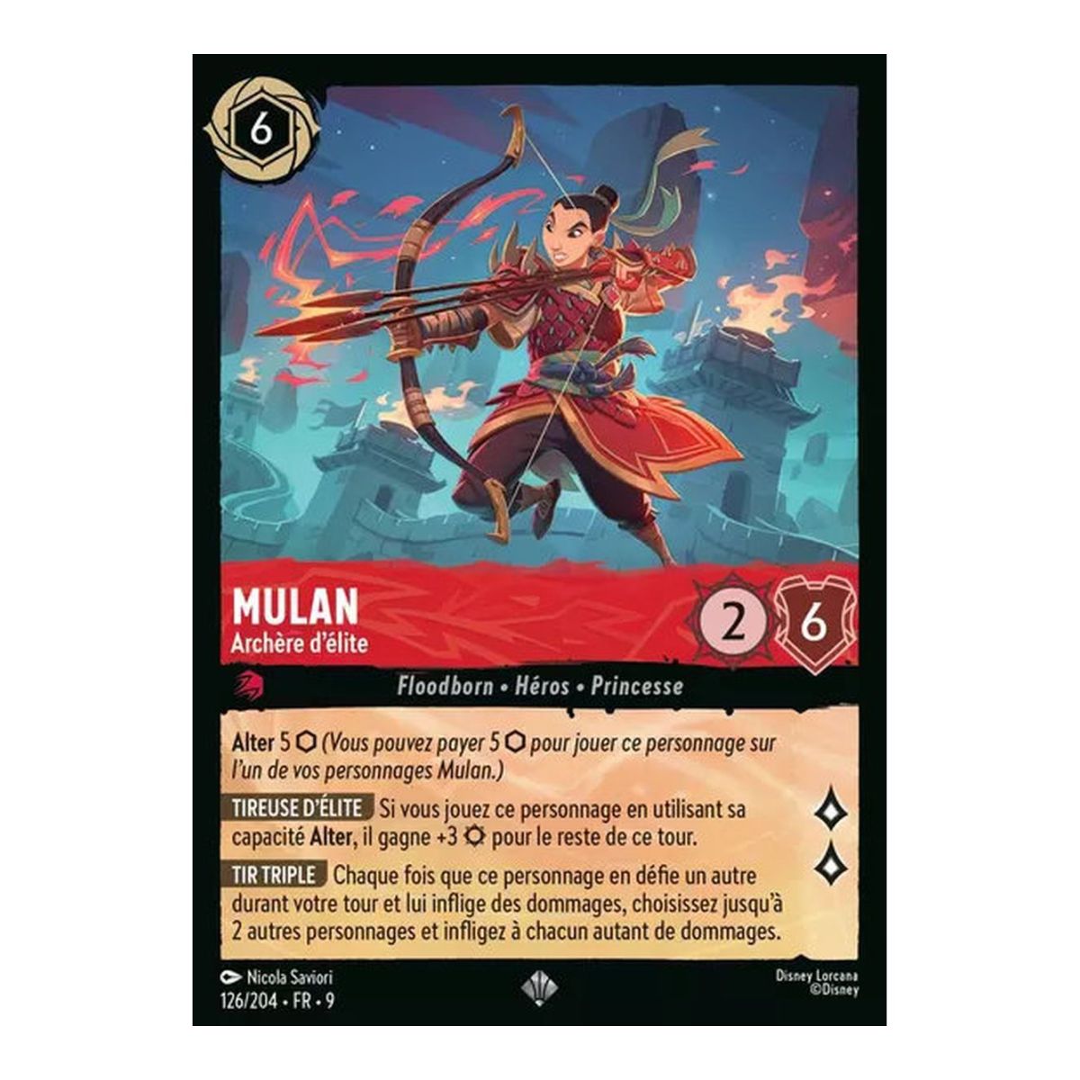 Mulan, Archère d'élite - 126/204 - FAB - Fabuleux - Super Rare - Français