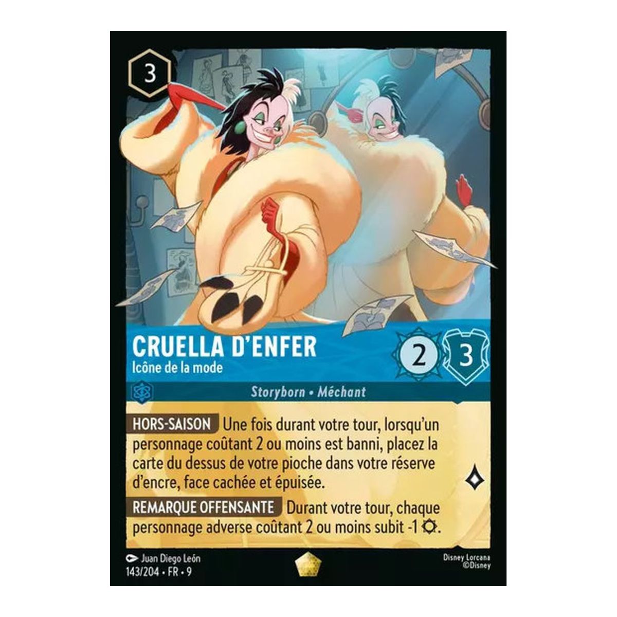 Cruella d'Enfer, Icône de la mode - 143/204 - FAB - Fabuleux - Brillante - Premium - Français