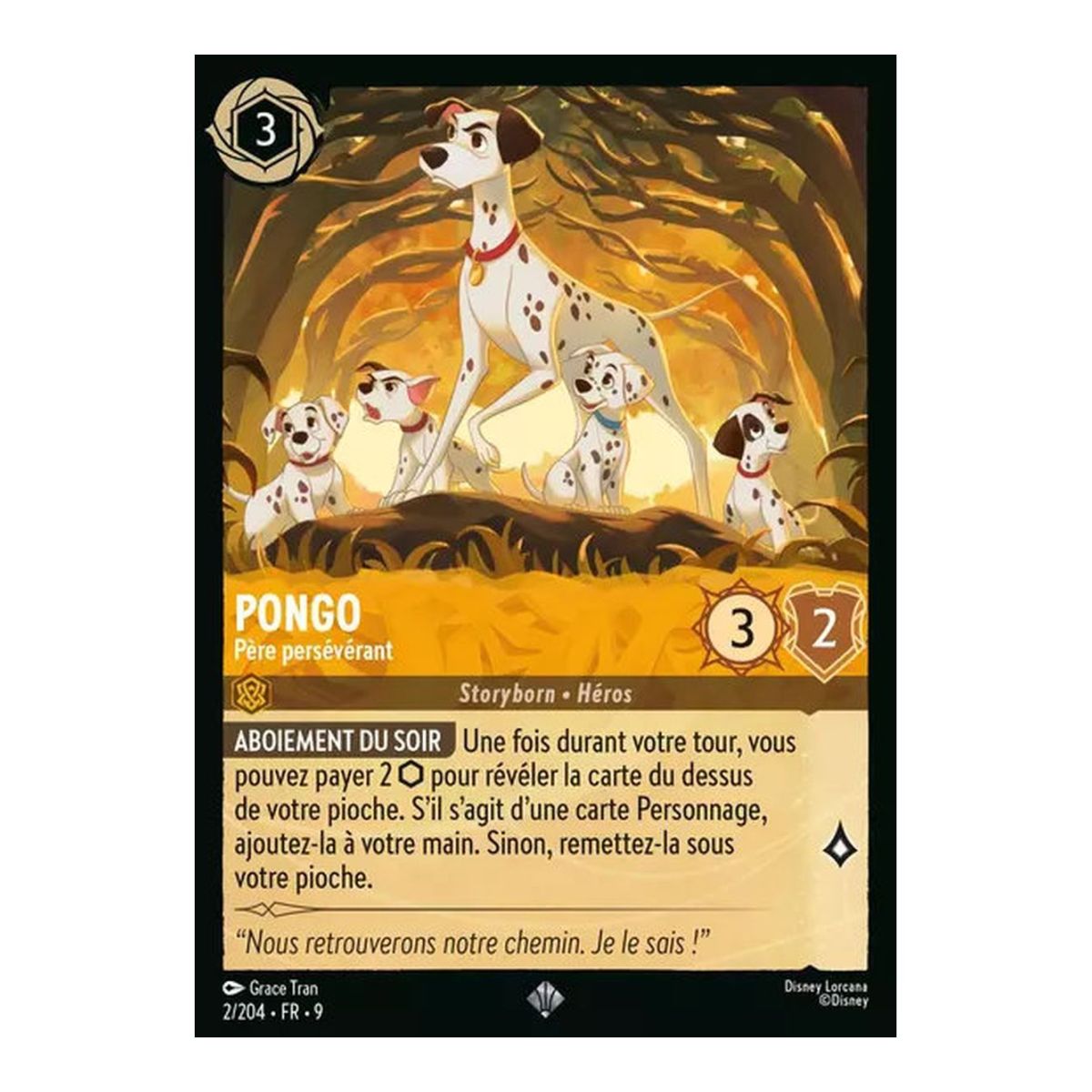 Pongo, Père persévérant - 2/204 - FAB - Fabuleux - Brillante - Premium - Français