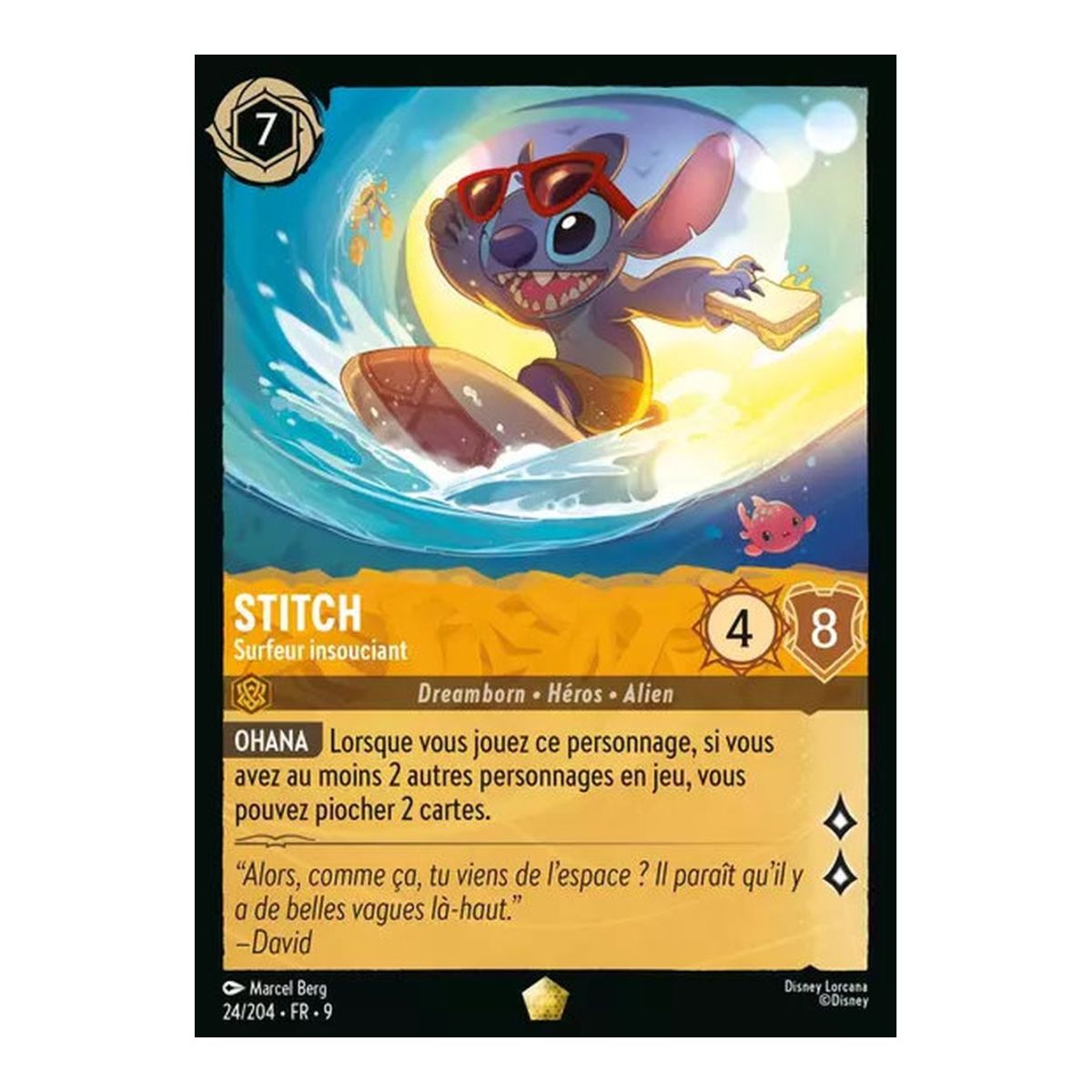 Stitch, Surfeur insouciant - 24/204 - FAB - Fabuleux - Brillante - Premium - Français