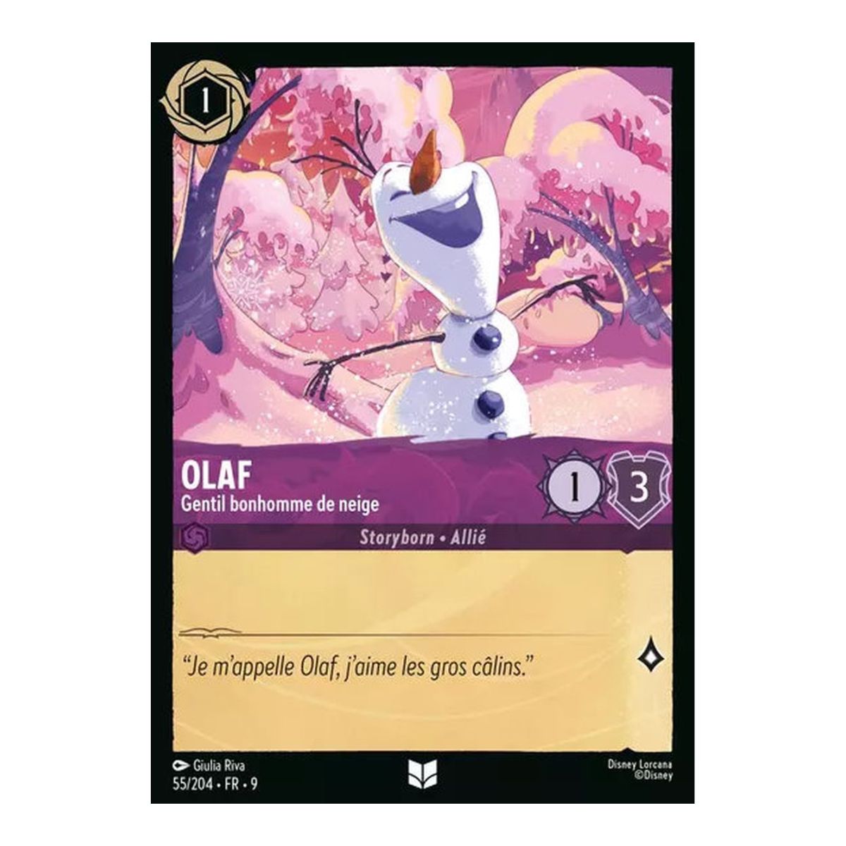 Olaf, Gentil bonhomme de neige - 55/204 - FAB - Fabuleux - Brillante - Premium - Français