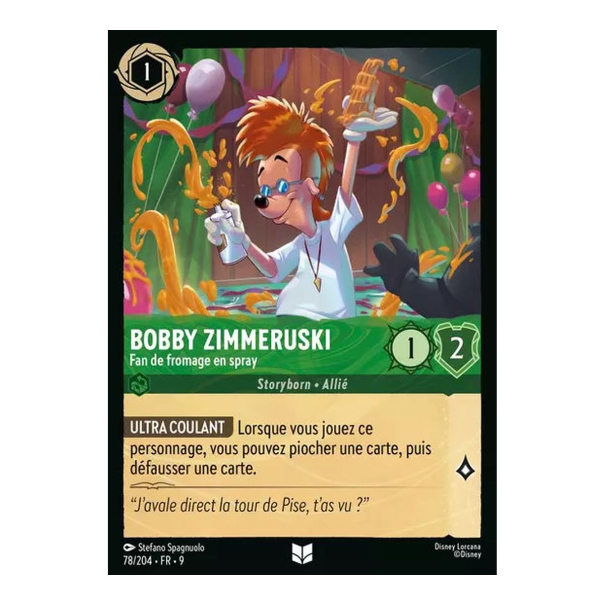 Bobby Zimmeruski, Fan de fromage en spray - 78/204 - FAB - Fabuleux - Brillante - Premium - Français