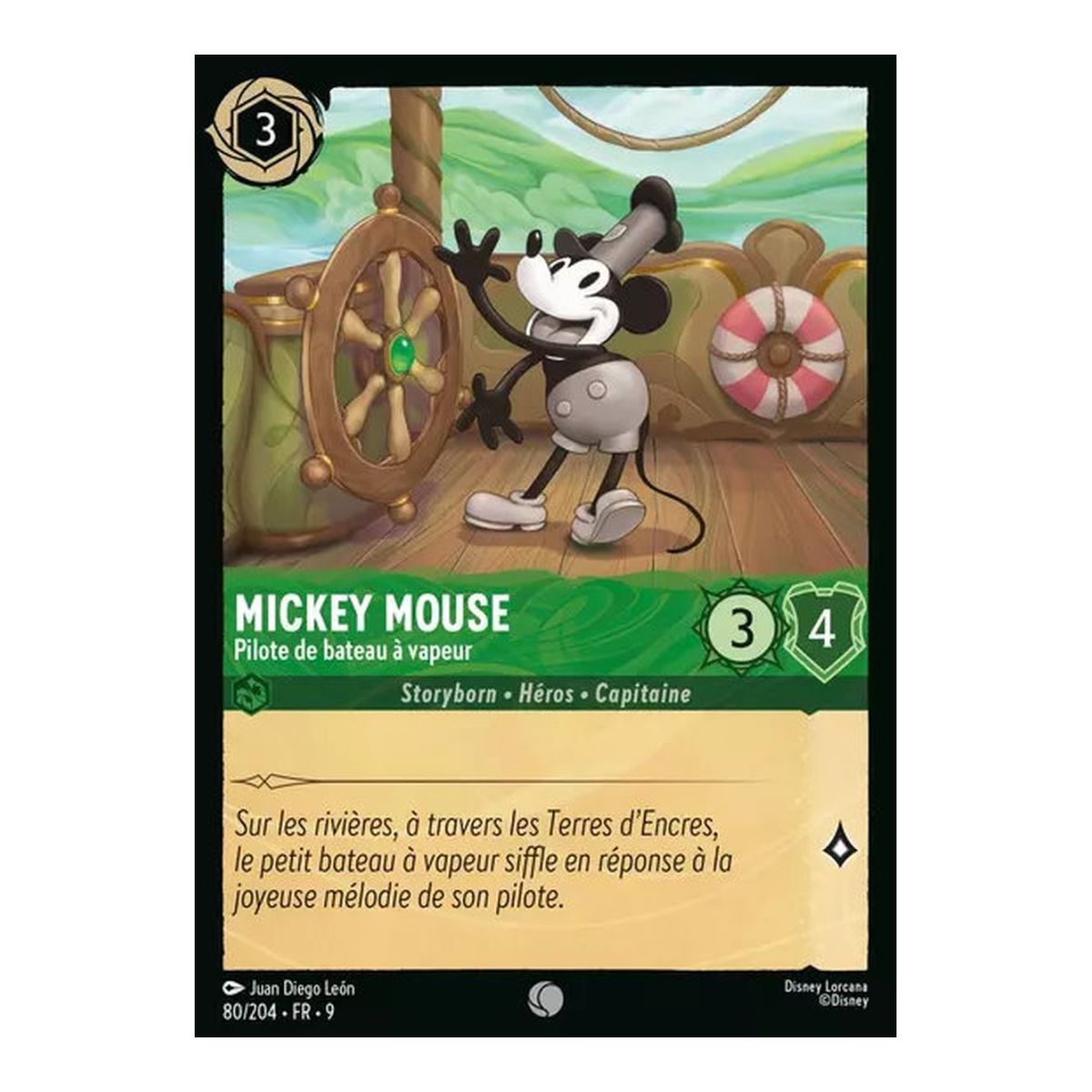 Mickey Mouse, Pilote de bateau à vapeur - 80/204 - FAB - Fabuleux - Commune - Français