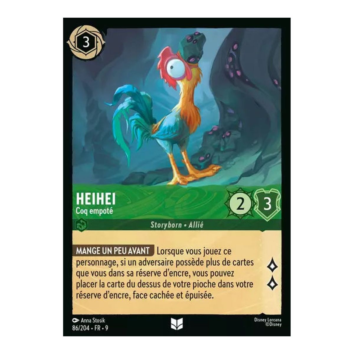 Heihei, Coq empoté - 86/204 - FAB - Fabuleux - Brillante - Premium - Français