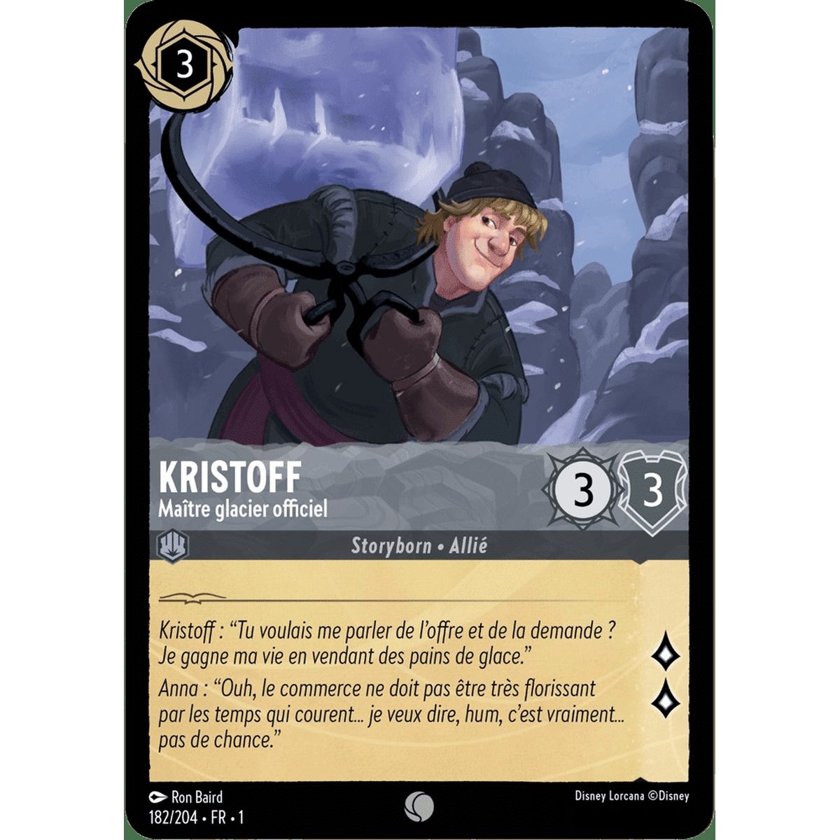 Item Kristoff, Maître glacier officiel - 182/204 - FC - Premier Chapitre - Brillante - Premium - Français