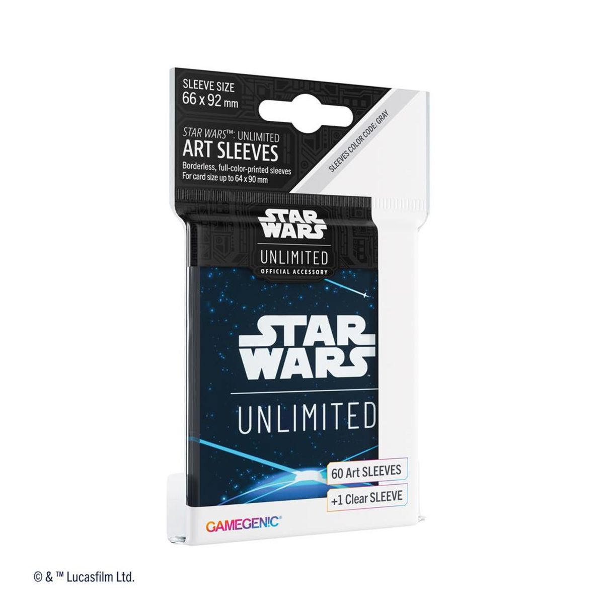 Item Gamegenic - Protèges Cartes - Standard - Star Wars : Unlimited - Space Blue - FR (60)