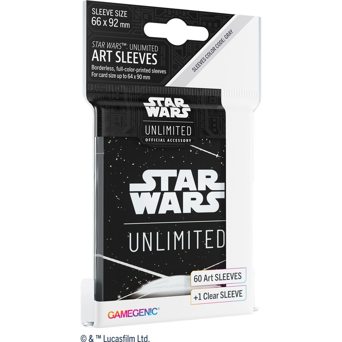 Gamegenic - Protèges Cartes - Standard - Star Wars : Unlimited - Space White (60)