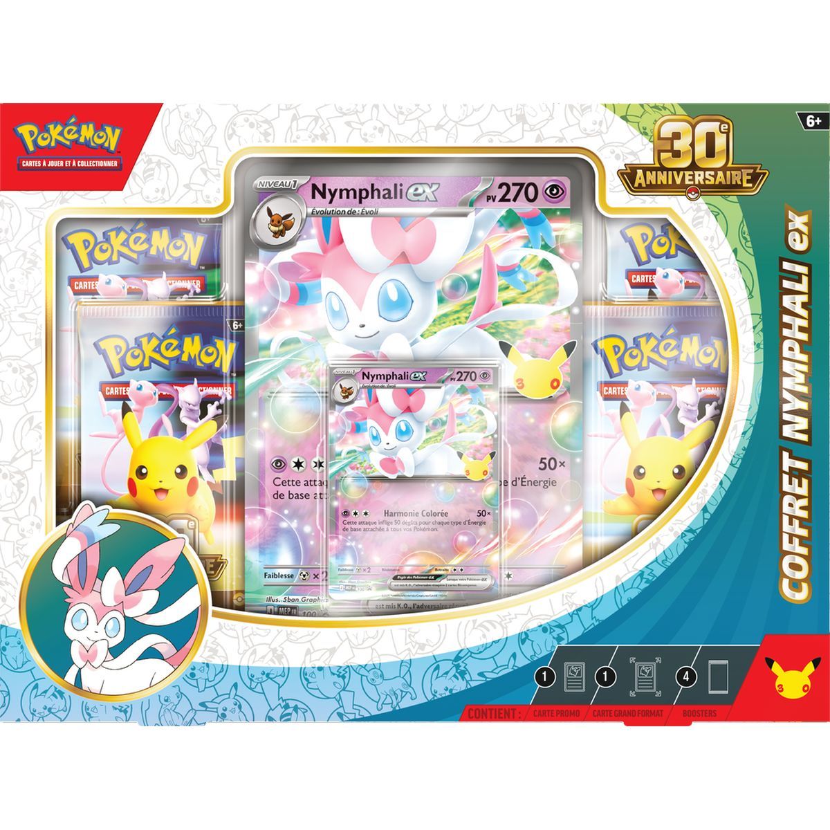 Lot de 2 Coffrets - 8 Boosters - Collection Amphinobi ex + Nymphali ex - 30e anniversaire [ME05.5][30C] - Pokémon - FR