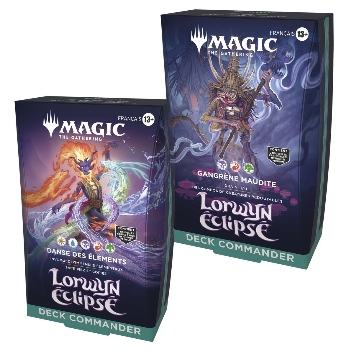 Lot de 2 Decks Commander - Lorwyn Eclipse - Magic The Gathering - FR