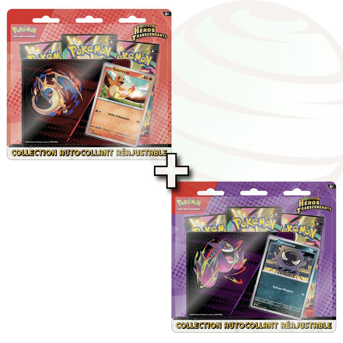 Lot de 2 Tri-Pack - 3 Boosters - Fantominus/Salamèche - Méga-Évolution - Héros Transcendants [ME02.5][ASC] - Pokémon - FR