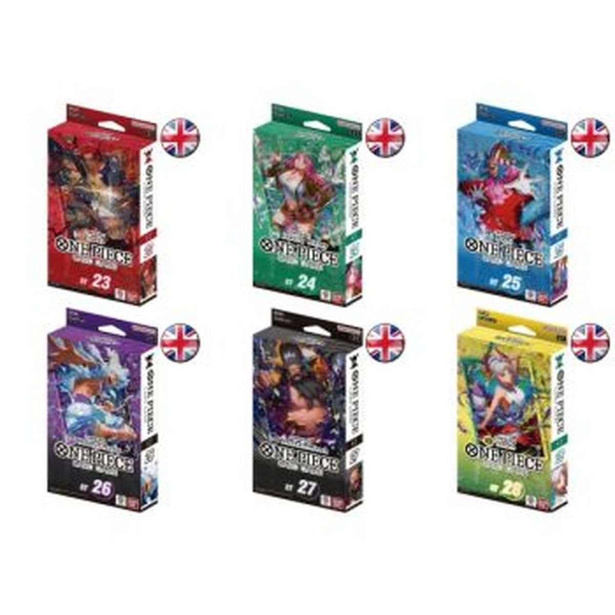 Lot de 6 Starter Deck - One Piece CG - ST23-28 - EN