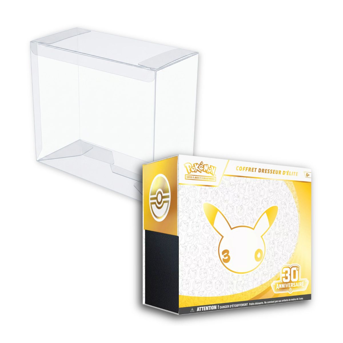 Lot - 1 ETB Méga-Évolution : 30e anniversaire [ME05.5] + 1 Protection ETB Pokémon Plastique Semi-Rigide
