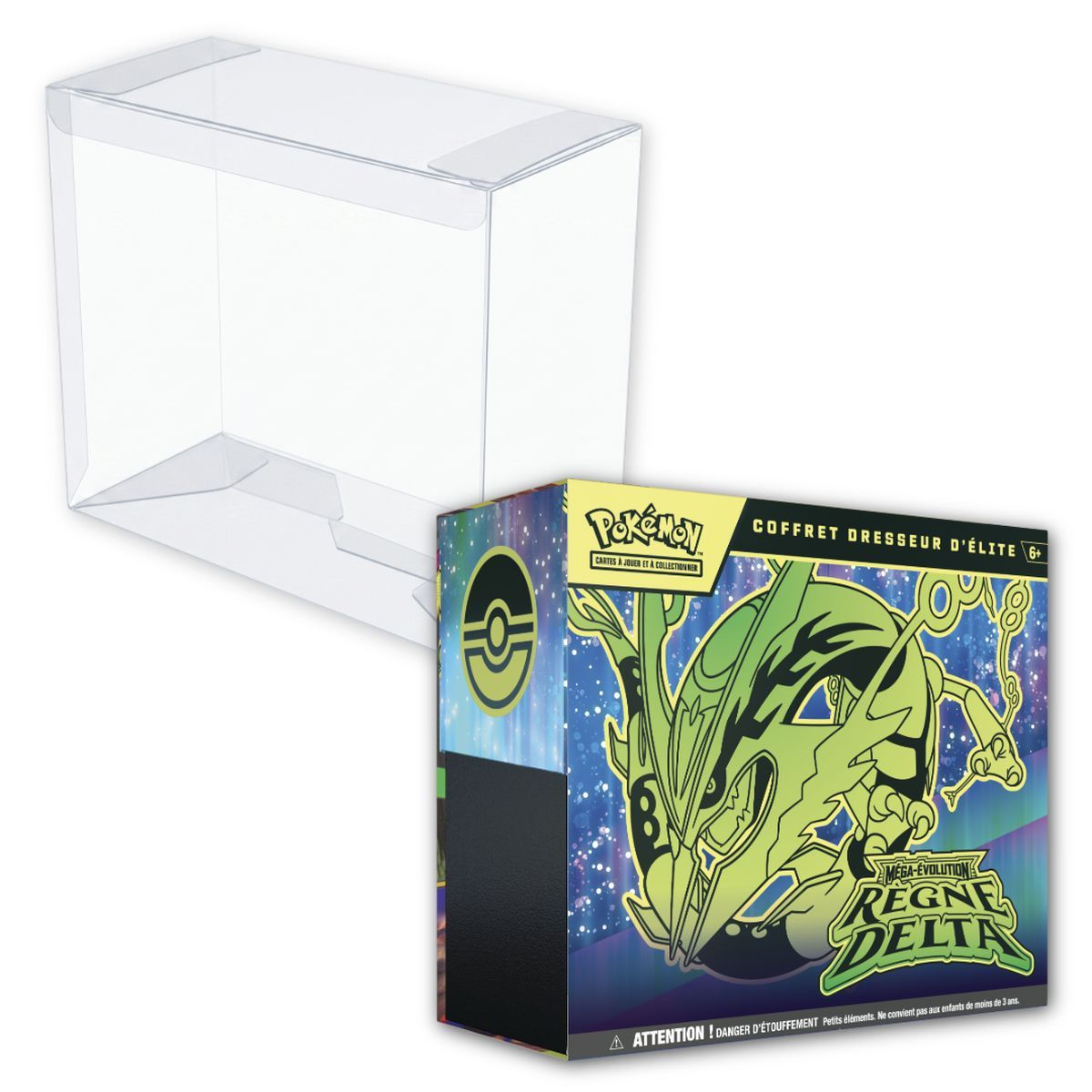 Lot - 1 ETB Méga-Évolution : Regne Delta [ME06] + 1 Protection ETB Pokémon Plastique Semi-Rigide