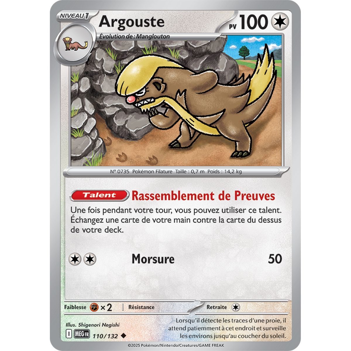 Argouste - Reverse 110/132 - Méga-Evolution