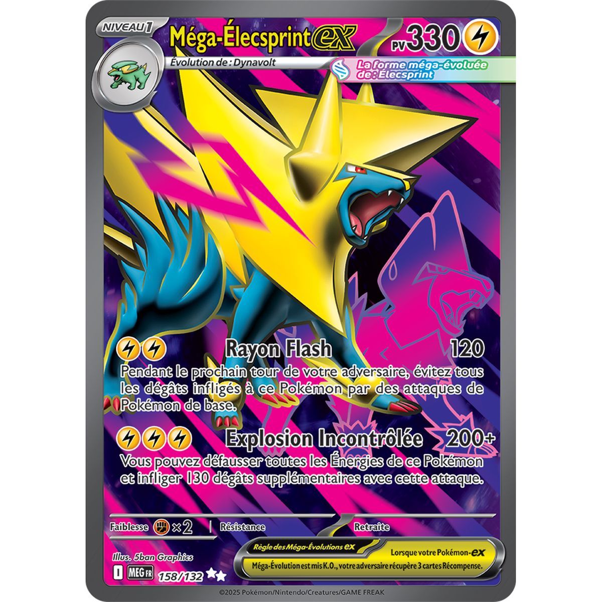 Méga-Élecsprint-ex - Ultra Rare 158/132 - Méga-Evolution