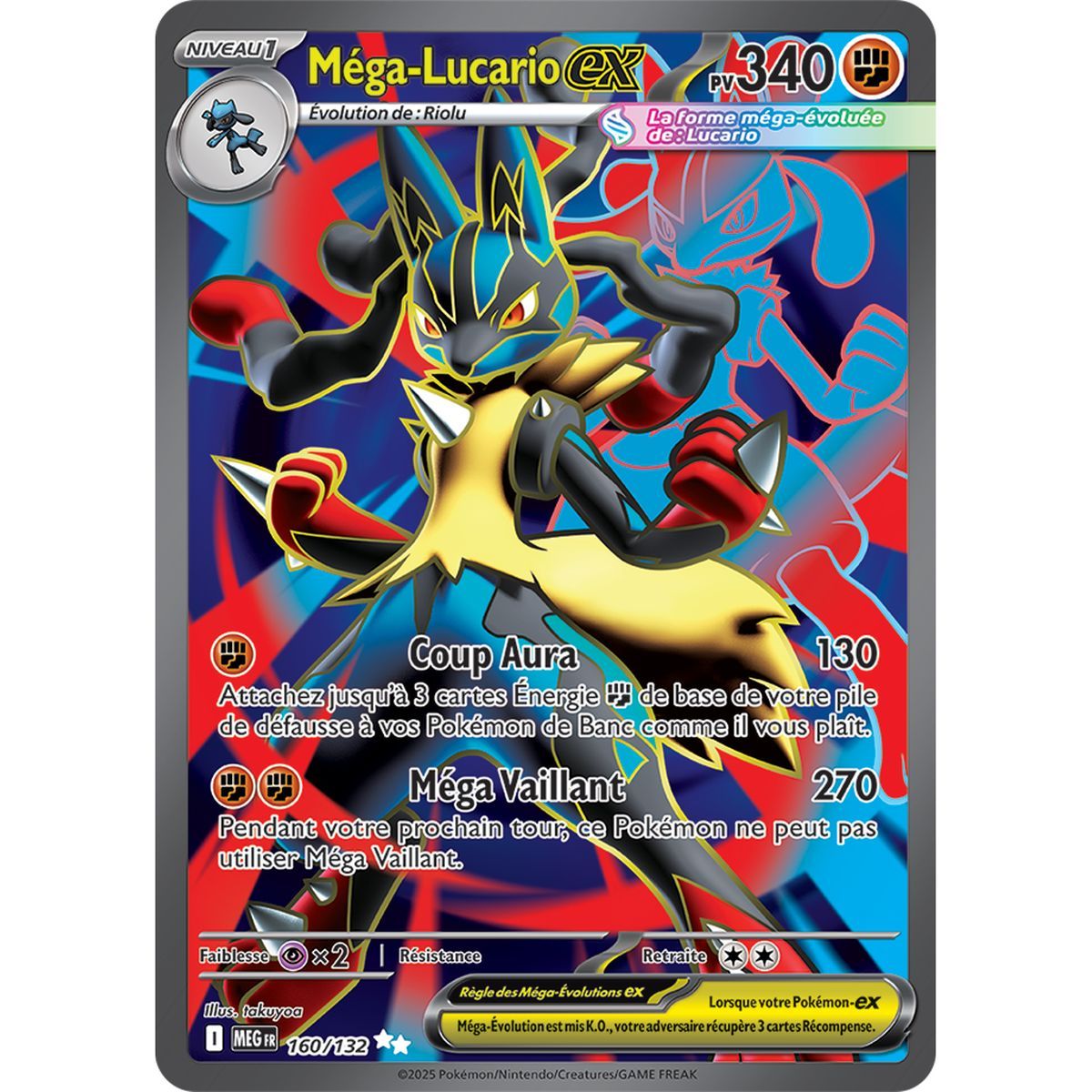 Méga-Lucario-ex - Ultra Rare 160/132 - Méga-Evolution