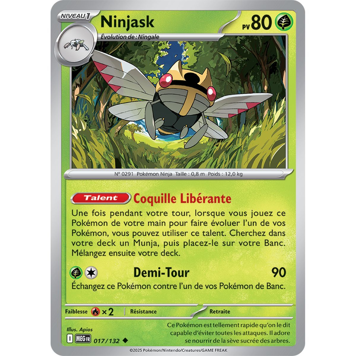 Ninjask - Peu Commune 17/132 - Méga-Evolution