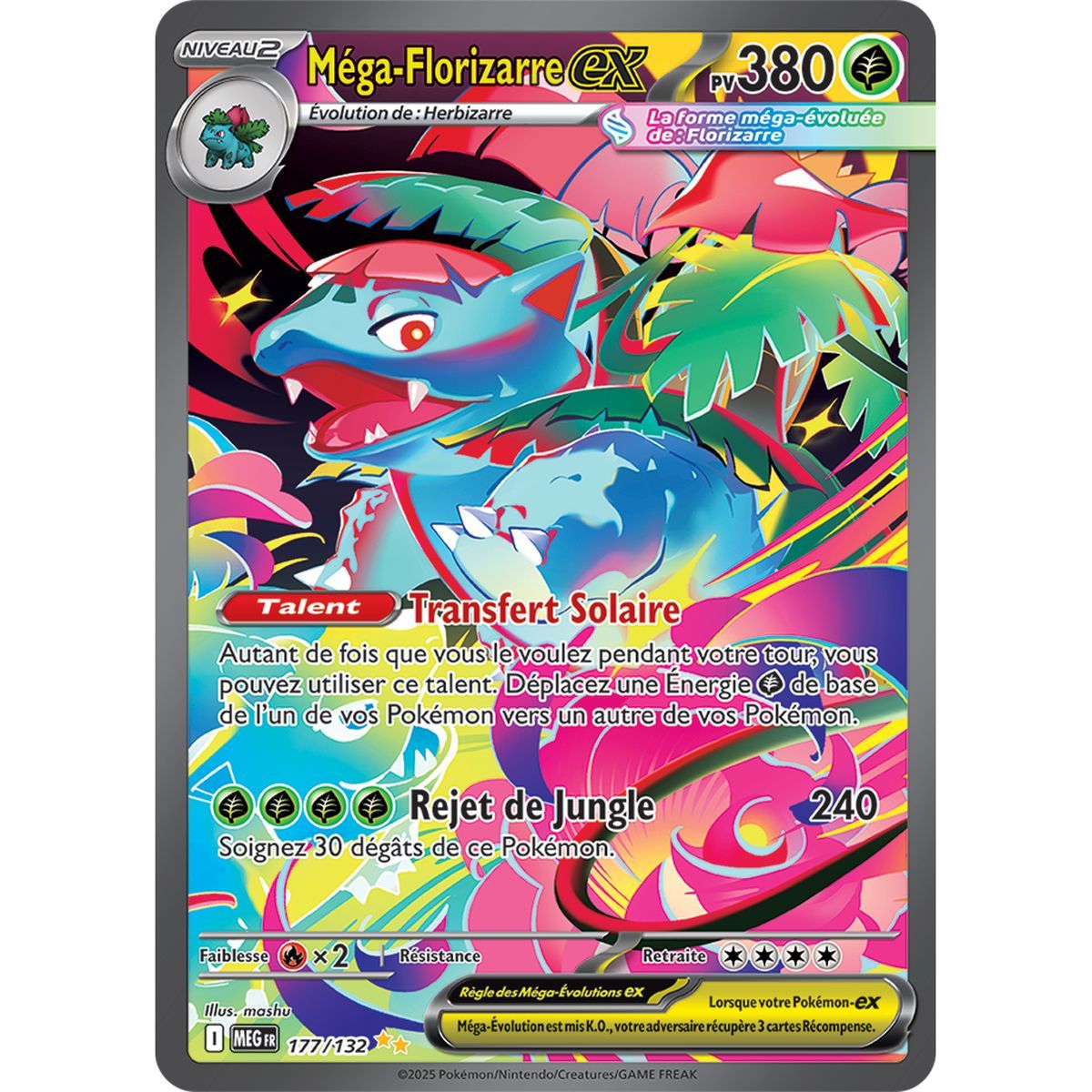 Méga-Florizarre-ex - Special Illustration Rare 177/132 - Méga-Evolution