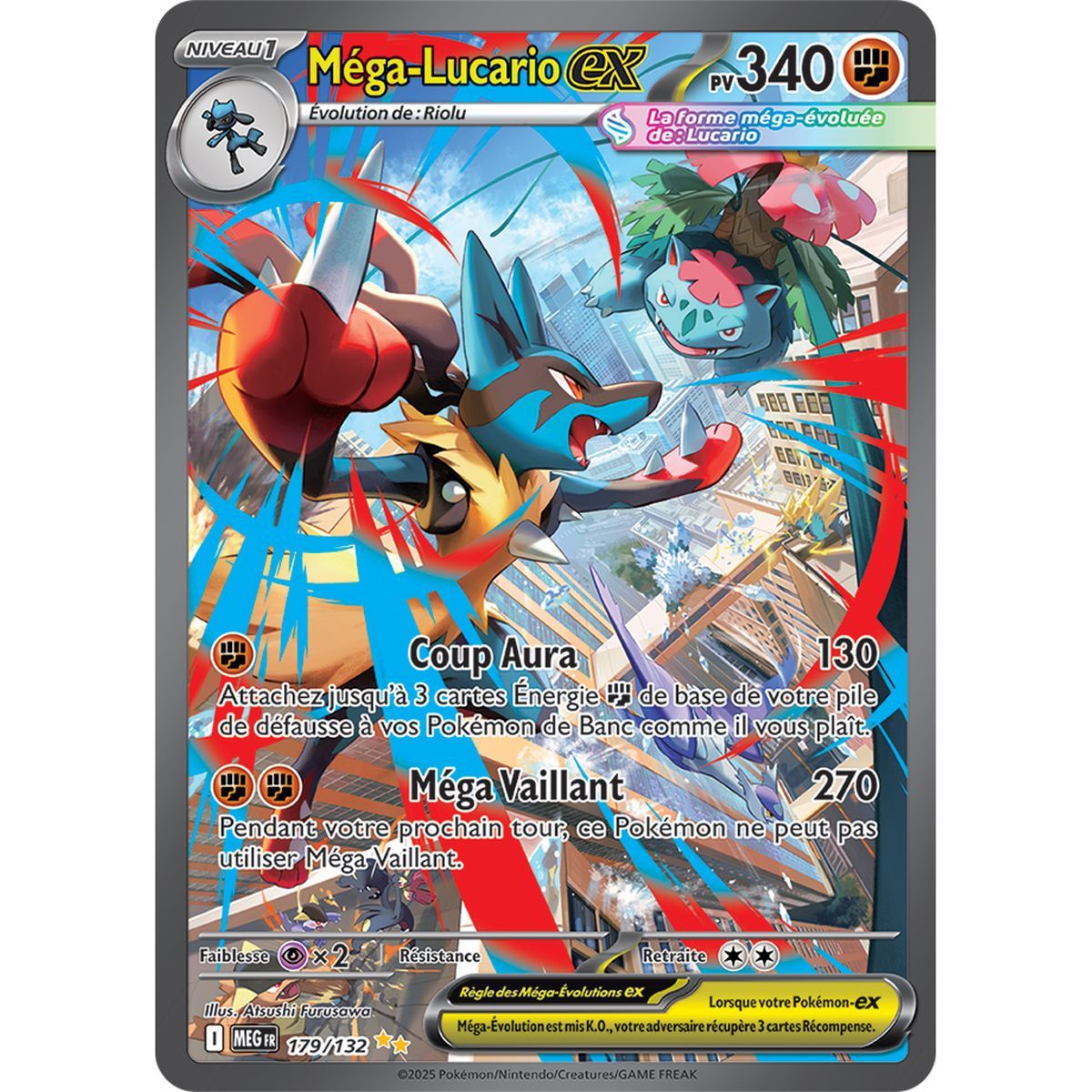 Méga-Lucario-ex - Special Illustration Rare 179/132 - Méga-Evolution