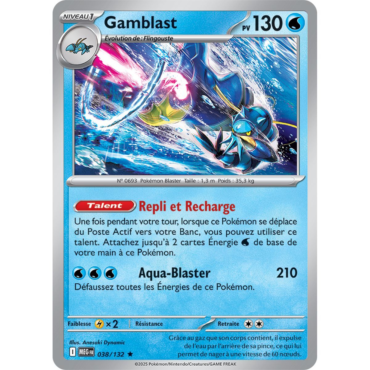 Gamblast - Holo Rare 38/132 - Méga-Evolution