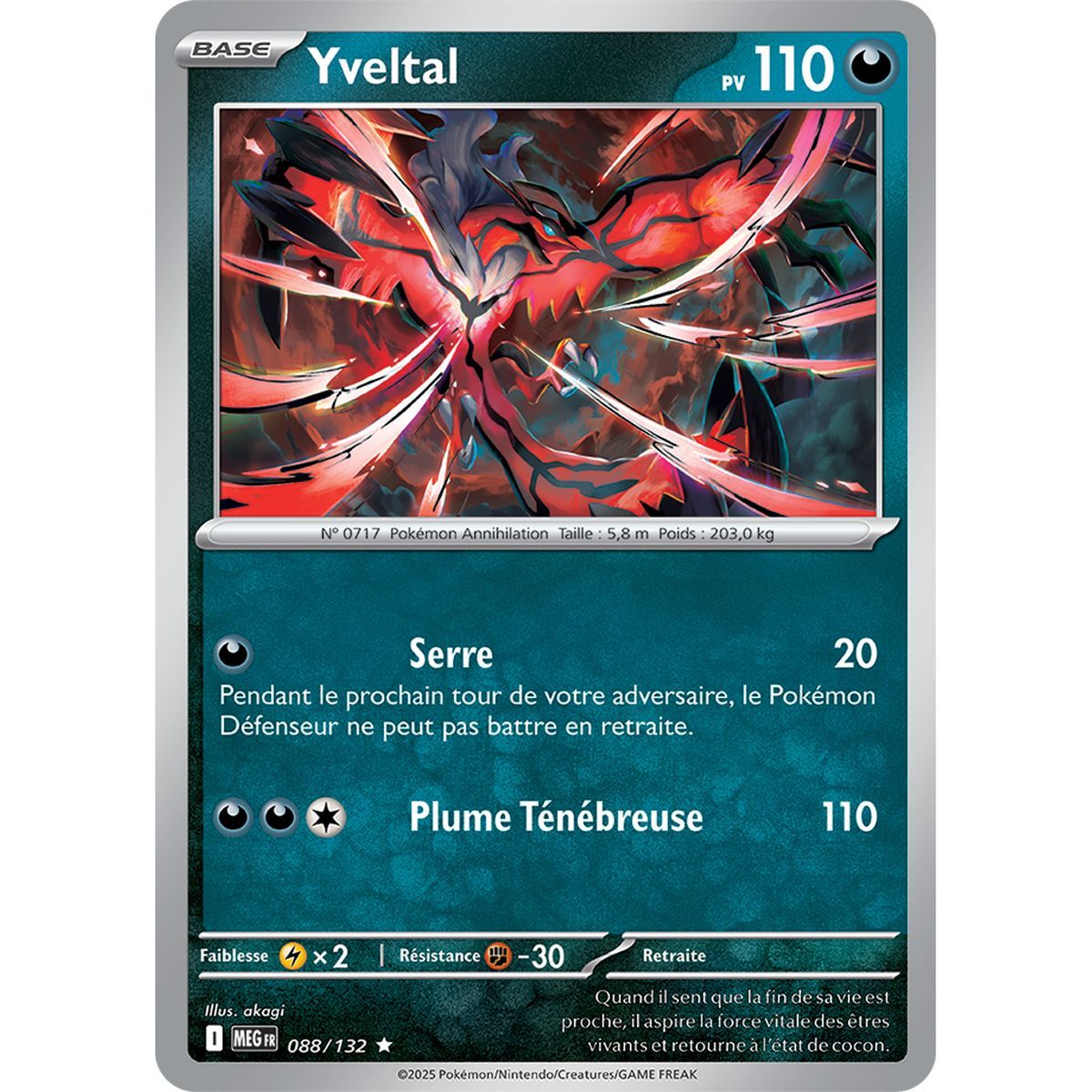 Yveltal - Holo Rare 88/132 - Méga-Evolution