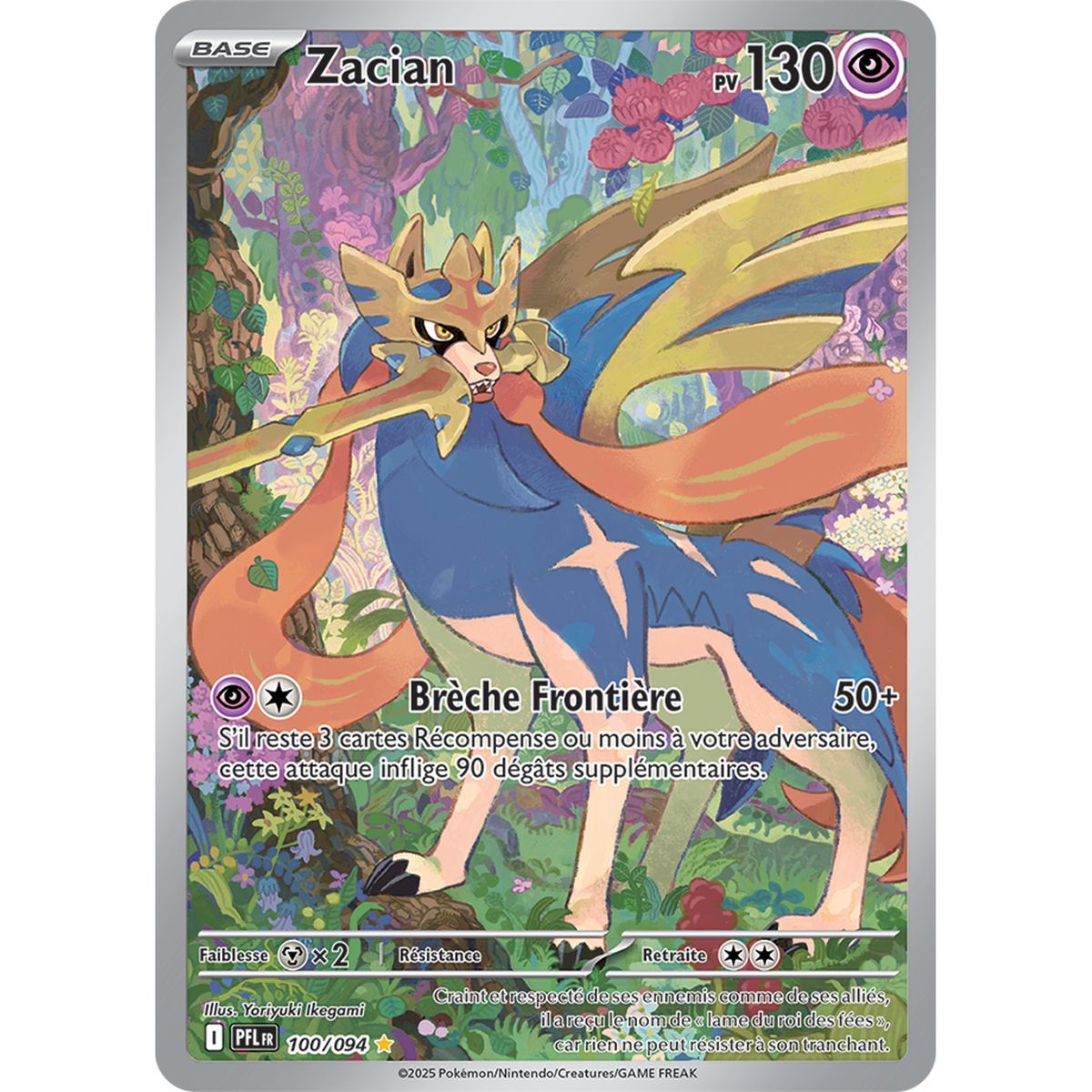 Zacian - Illustration Rare 100/94 - Méga-Evolution 2 Flammes Fantasmagoriques