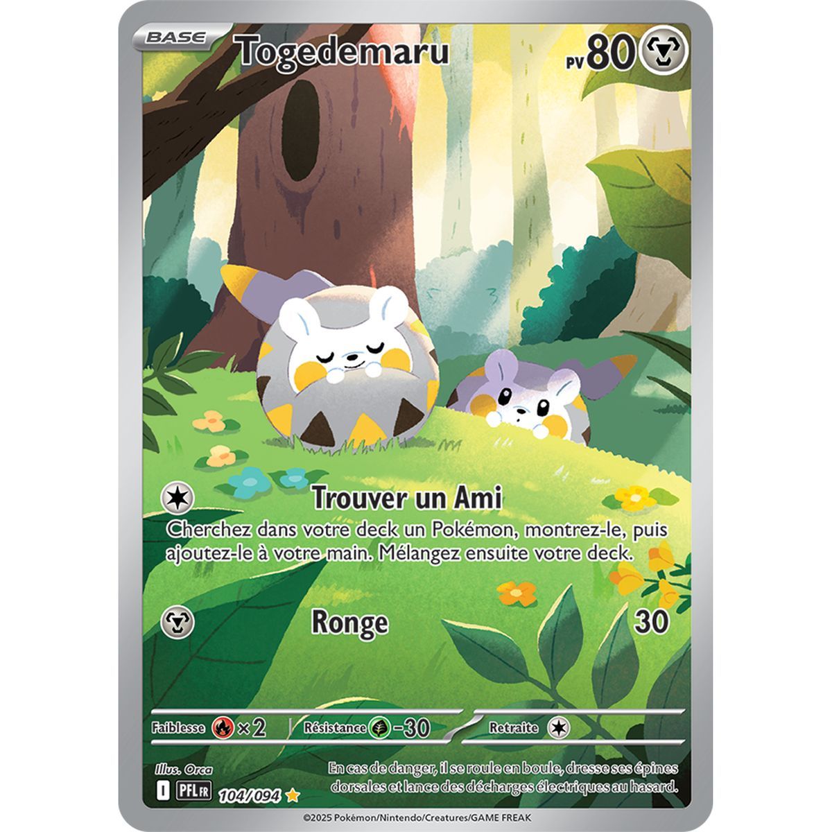 Togedemaru - Illustration Rare 104/94 - Méga-Evolution 2 Flammes Fantasmagoriques