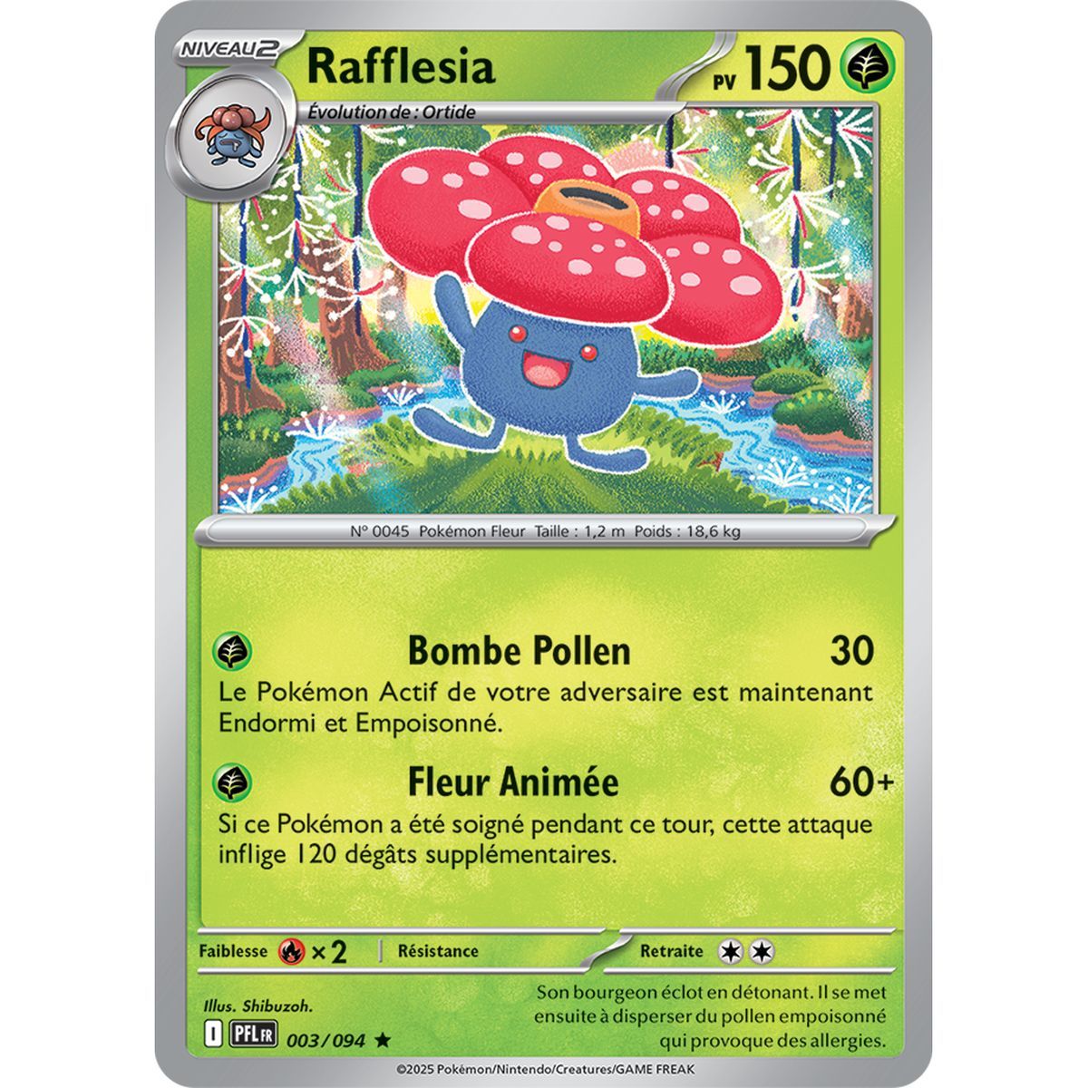 Rafflesia - Holo Rare 3/94 - Méga-Evolution 2 Flammes Fantasmagoriques