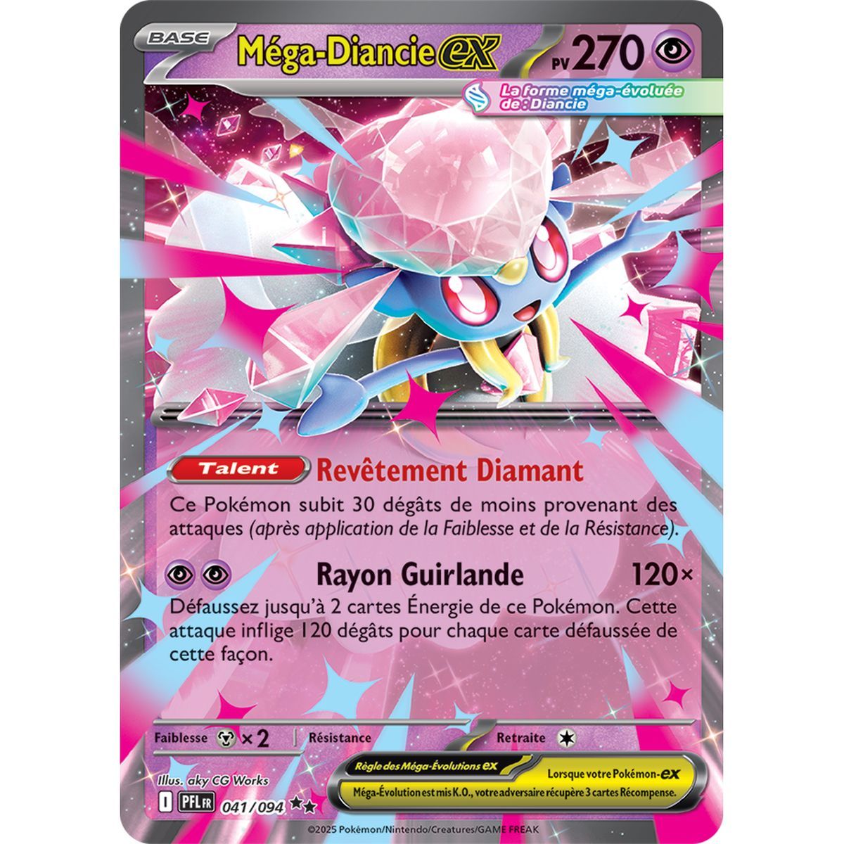Méga-Diancie-ex - Double Rare 41/94 - Méga-Evolution 2 Flammes Fantasmagoriques